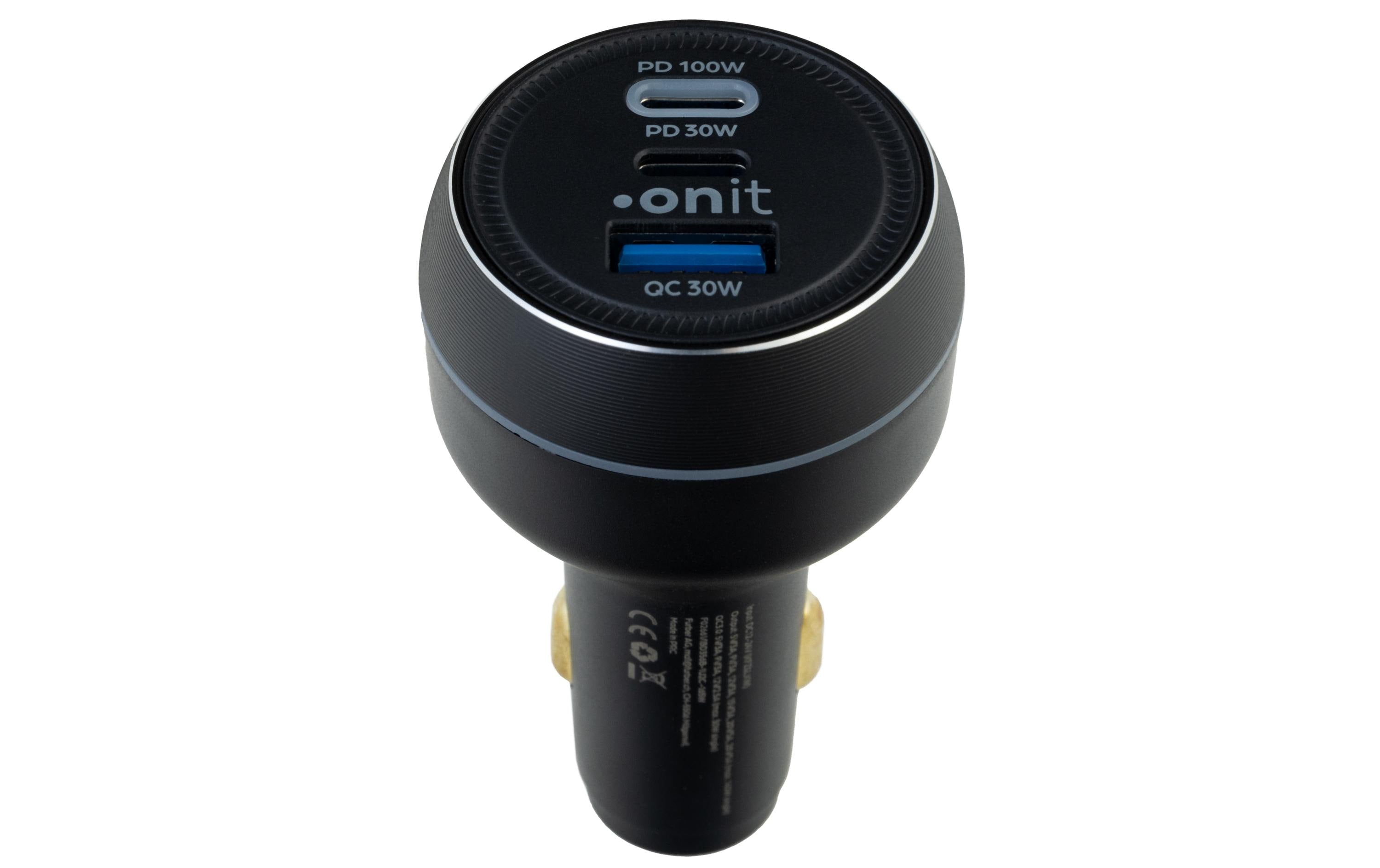 onit Autoladegerät Pro 130W PD + QC 3.0 A+2C / DC 12-24V KFZ + LKW