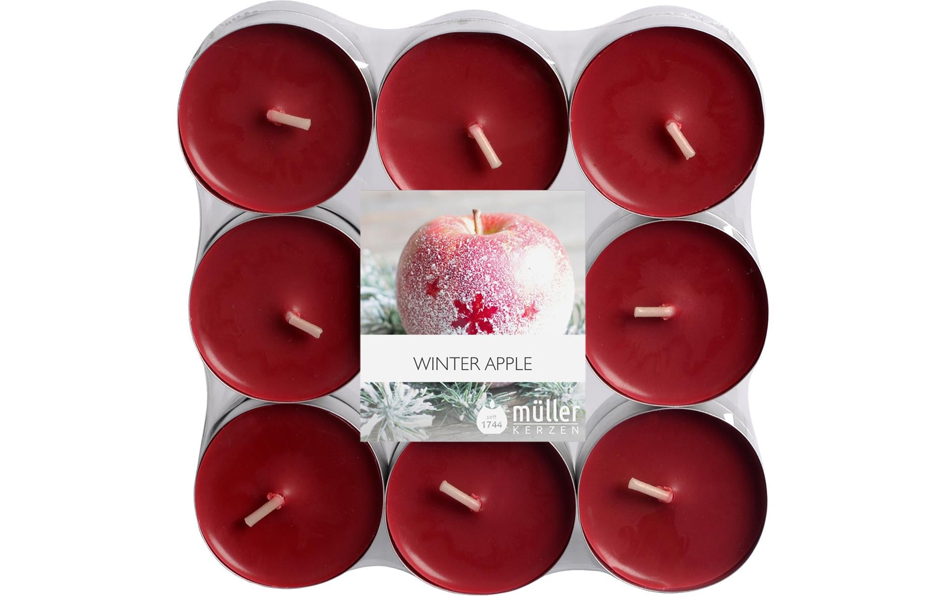 Müller Kerzen Teelichter, 18 Stück Winter Apple