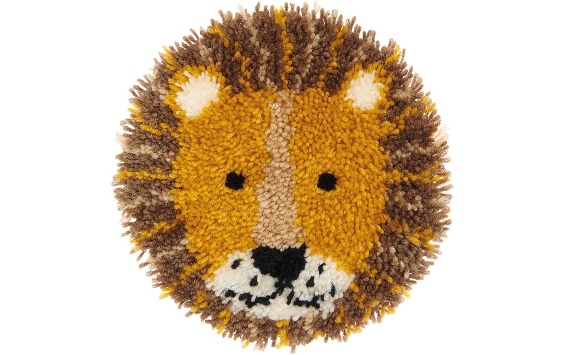 Rico Hooki Hooki Knüpfset Wandbehang Löwe, 28 x 28 cm