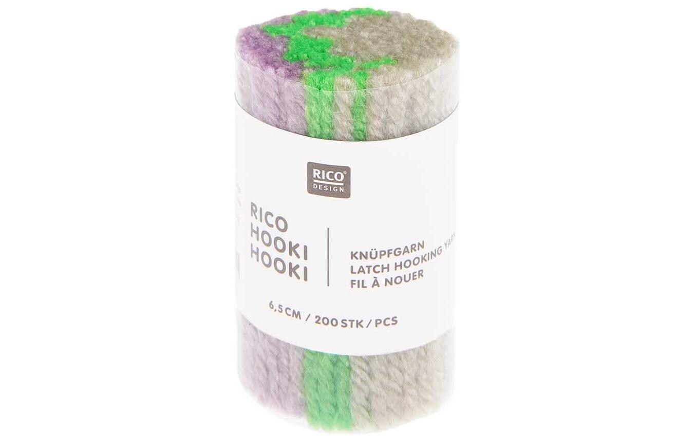 Rico Hooki Hooki Knüpfgarn, perlgrau maromoiet, 6.5 cm, ca. 200 Fäden