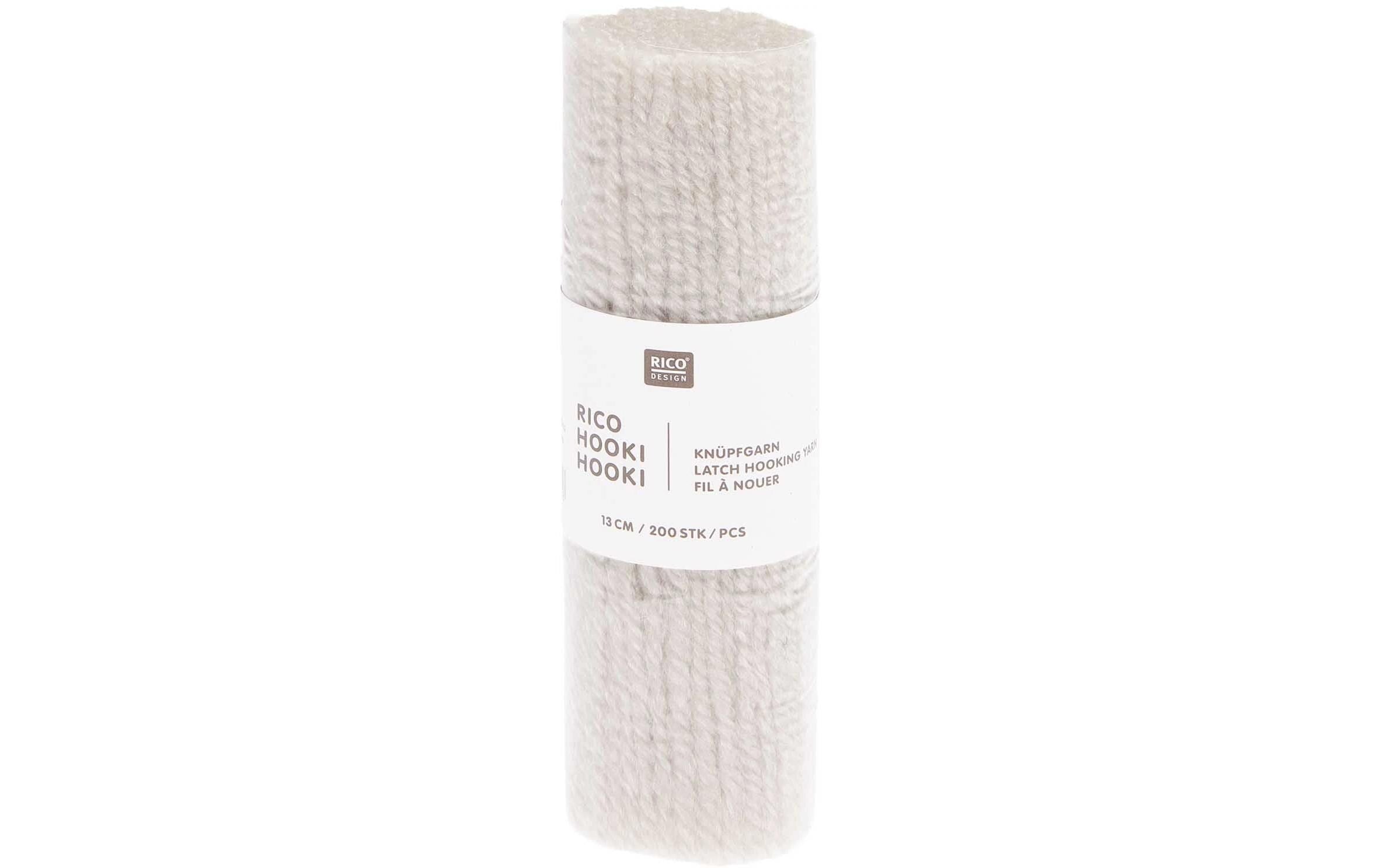 Rico Hooki Hooki Knüpfgarn, staub 13 cm, ca. 200 Fäden