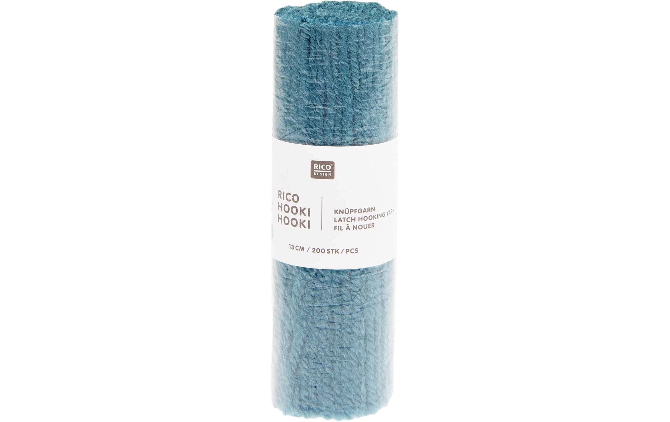 Rico Hooki Hooki Knüpfgarn, türkis 13 cm, ca. 200 Fäden