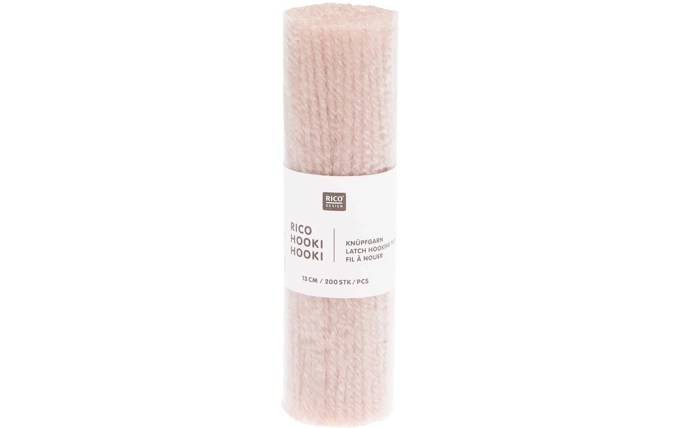 Rico Hooki Hooki Knüpfgarn, puder 13 cm, ca. 200 Fäden