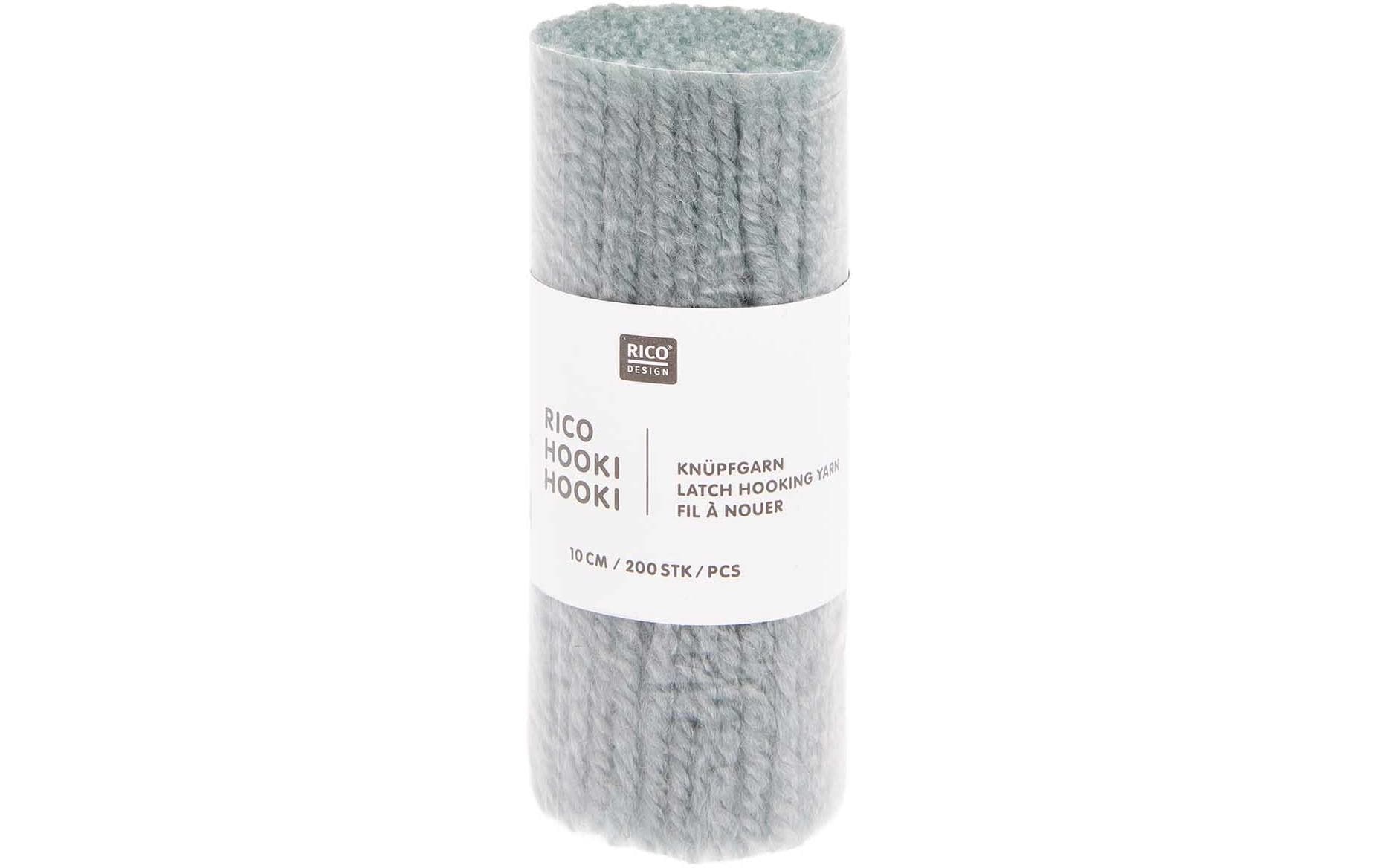 Rico Hooki Hooki Knüpfgarn, eisblau 10 cm, ca. 200 Fäden