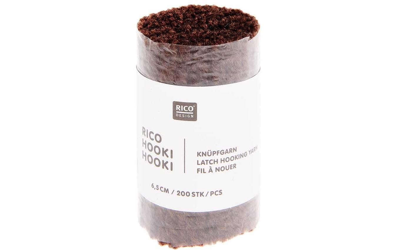 Rico Hooki Hooki Knüpfgarn, braun 6.5 cm, ca. 200 Fäden