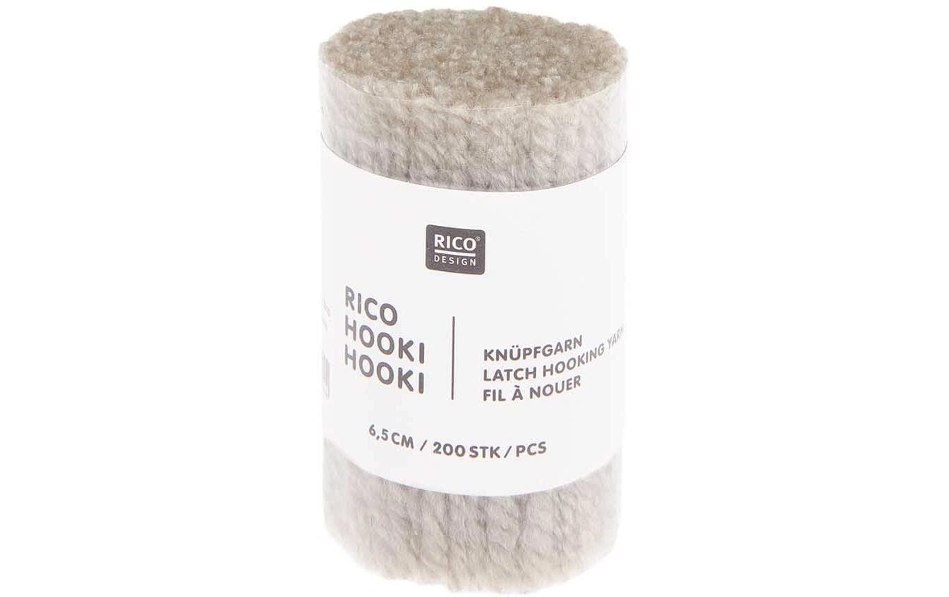 Rico Hooki Hooki Knüpfgarn, perlgrau 6.5 cm, ca. 200 Fäden