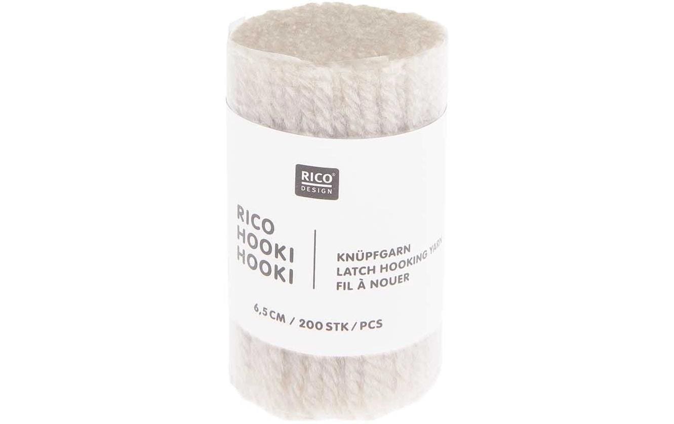 Rico Hooki Hooki Knüpfgarn, staub 6.5 cm, ca. 200 Fäden