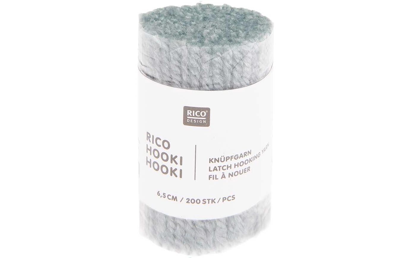 Rico Hooki Hooki Knüpfgarn, eisblau 6.5 cm, ca. 200 Fäden
