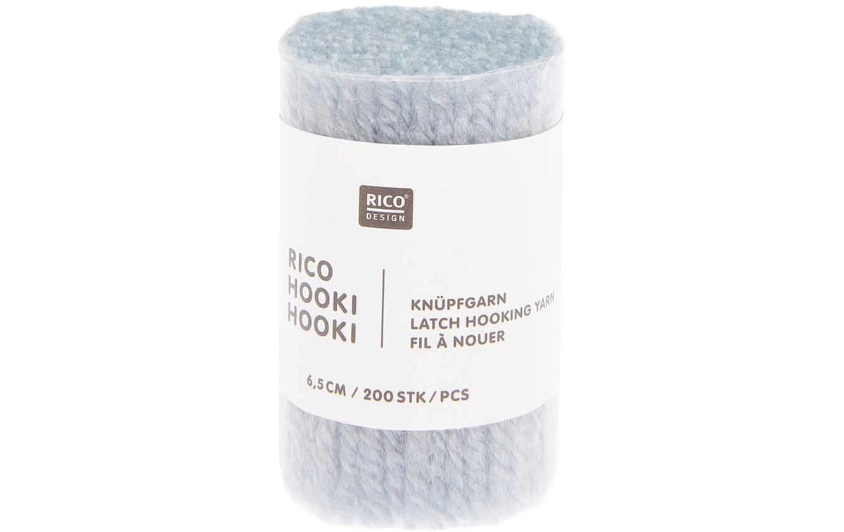 Rico Hooki Hooki Knüpfgarn, hellblau 6.5 cm, ca. 200 Fäden