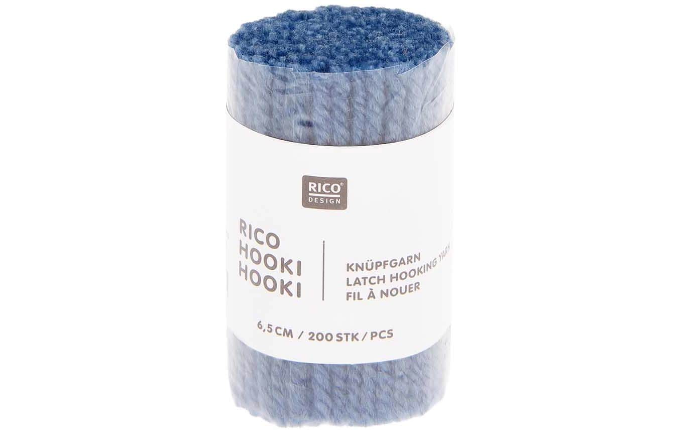 Rico Hooki Hooki Knüpfgarn, ozeanblau 6.5 cm, ca. 200 Fäden