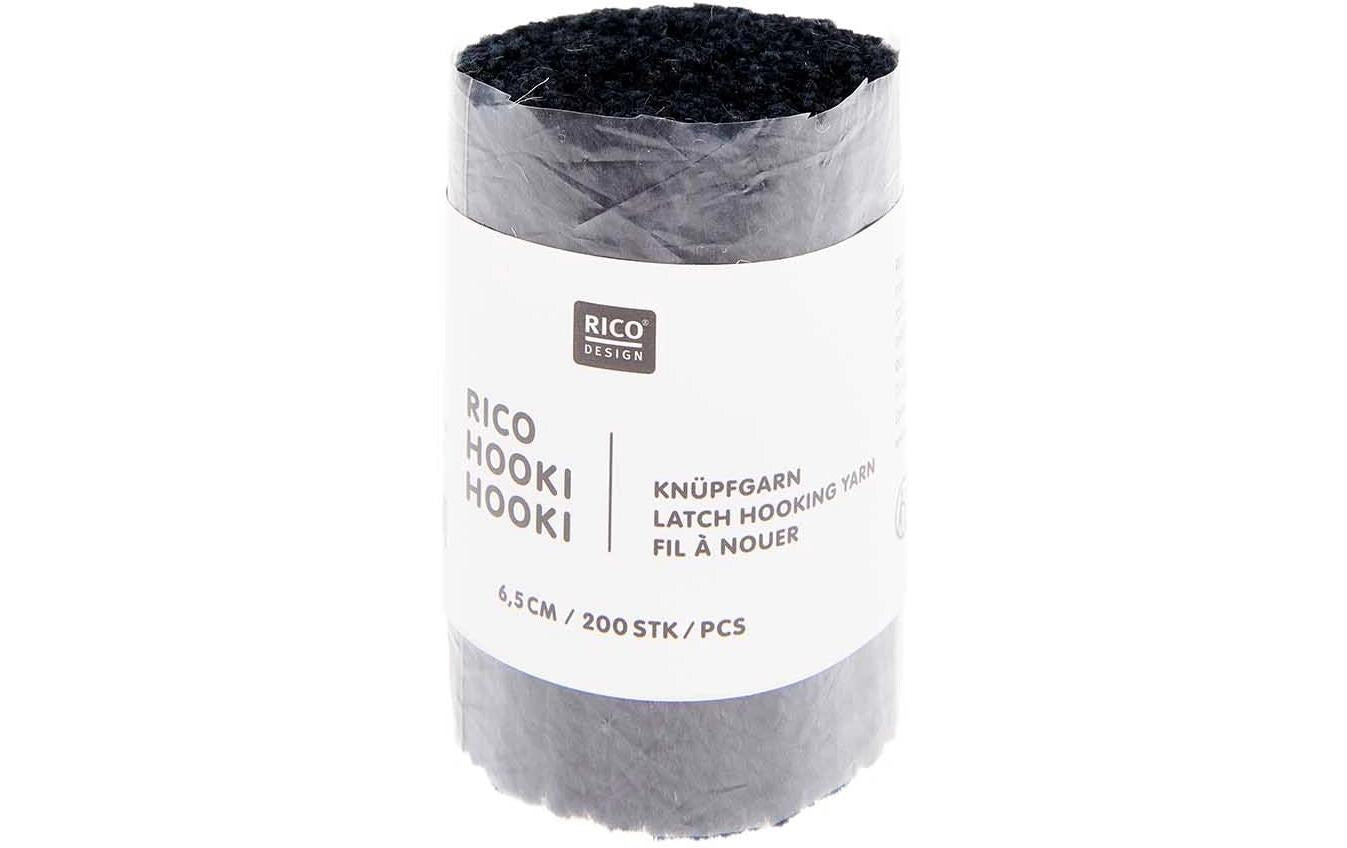Rico Hooki Hooki Knüpfgarn, dunkelblau 6.5 cm, ca. 200 Fäden