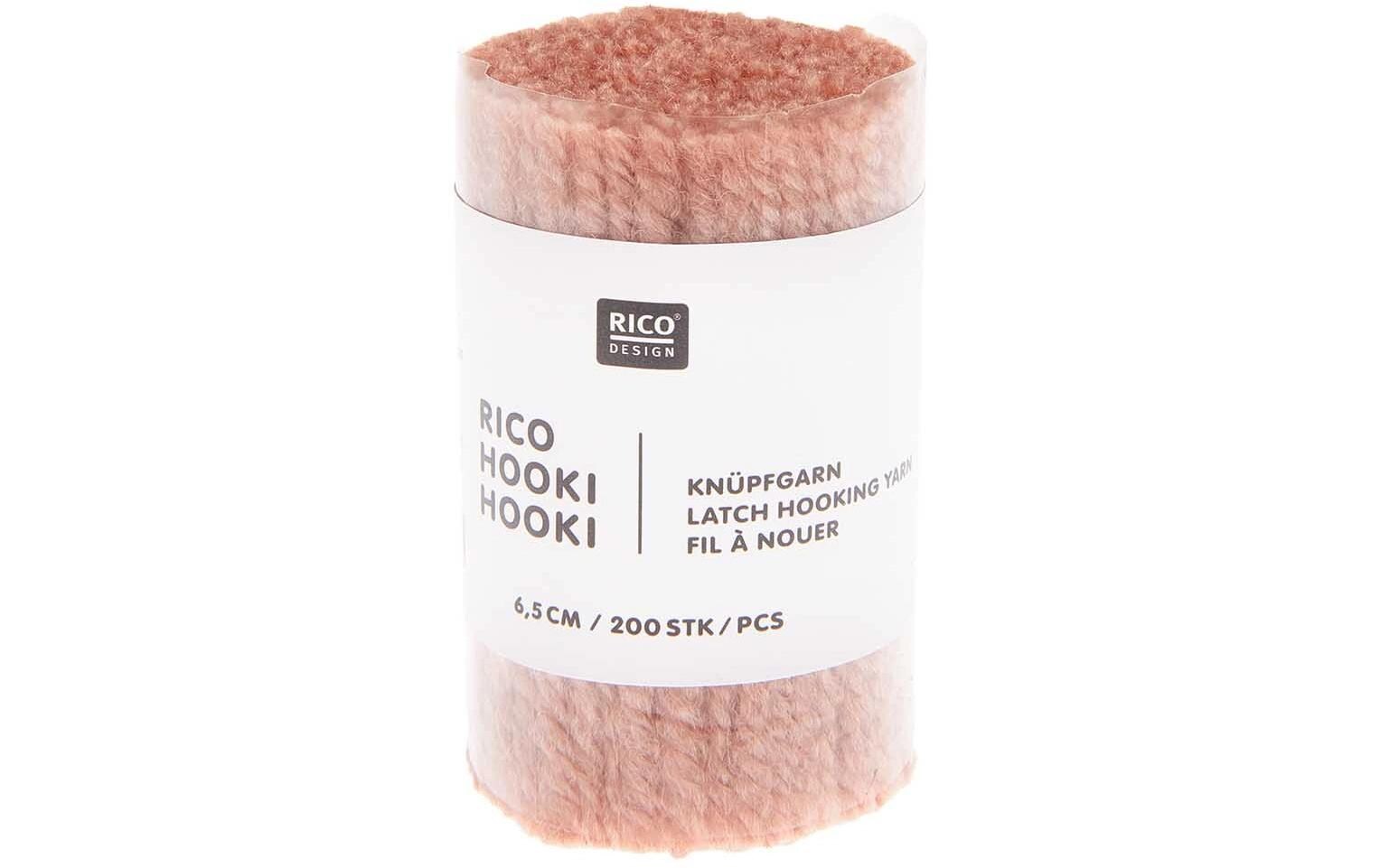 Rico Hooki Hooki Knüpfgarn, altrosa 6.5 cm, ca. 200 Fäden