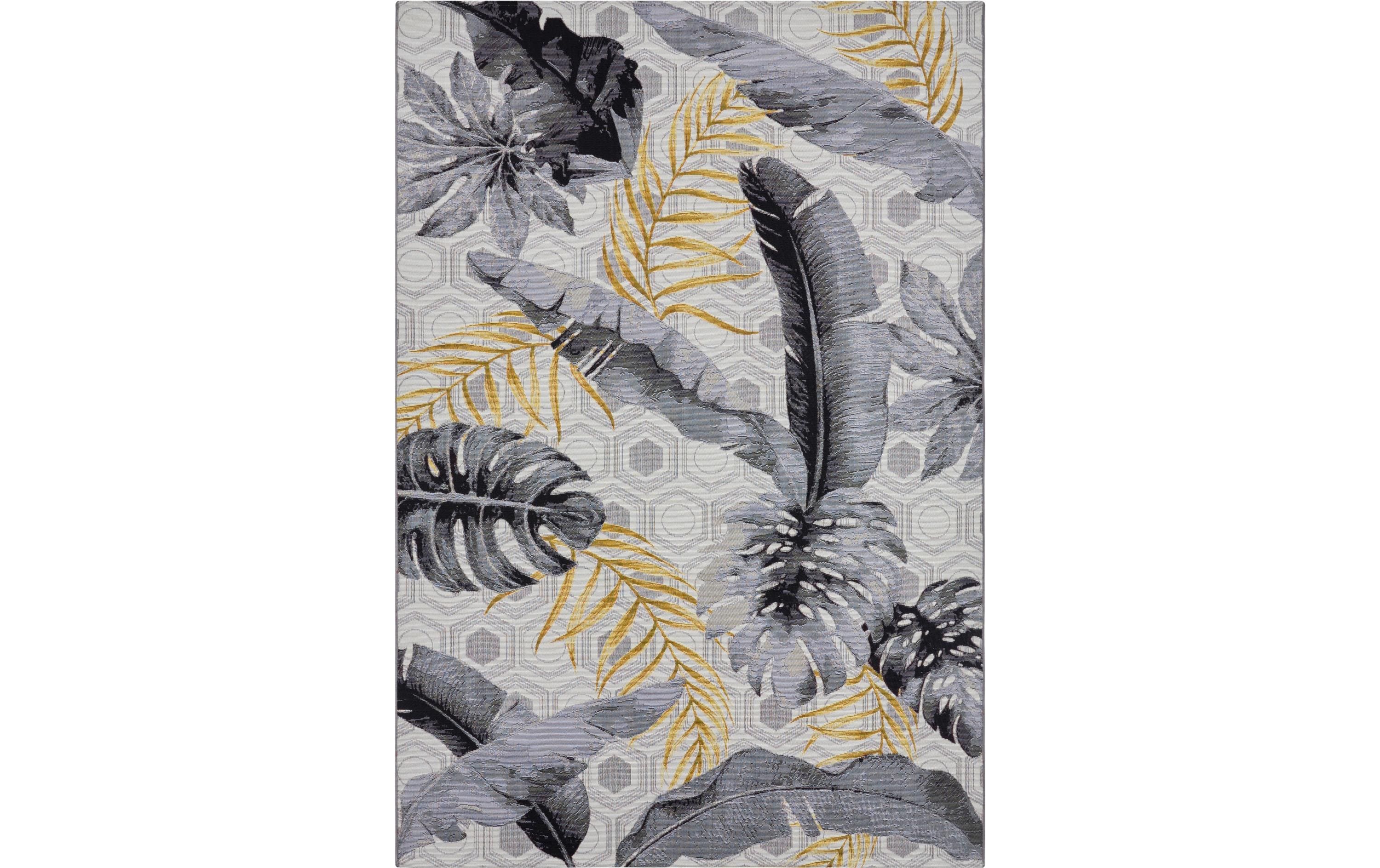 Hanse Home In & Outd.Tepp. Gold Leaves Polyester/PP, 80x165cm, Multicolor