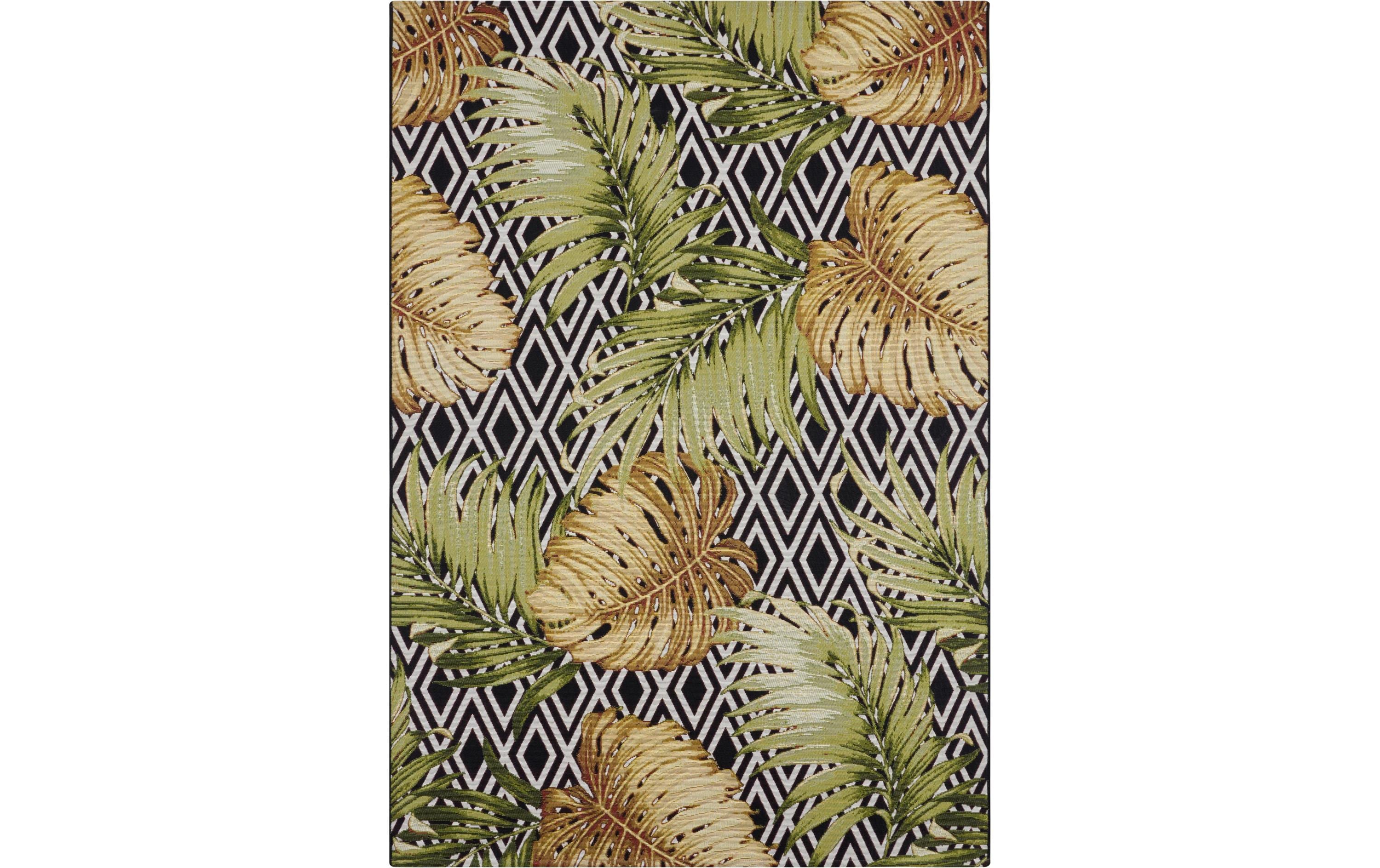 Hanse Home In & Outd.Tepp. Diamond Leaves Polyester/PP, 80x165cm, Multicolor