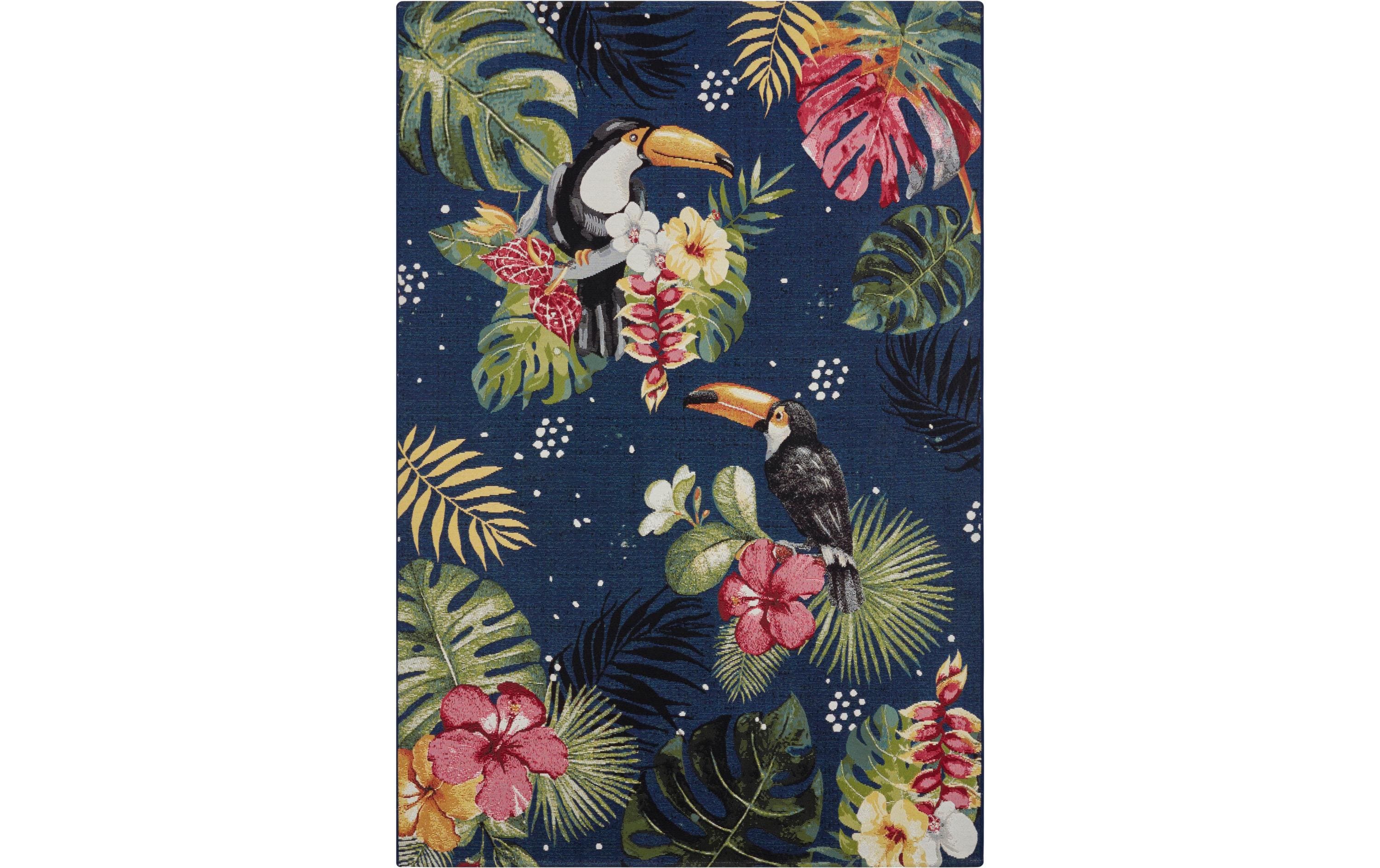 Hanse Home In & Outd.Tepp.Tropical Dream Polyester/PP, 160x235cm, Blau/Multi