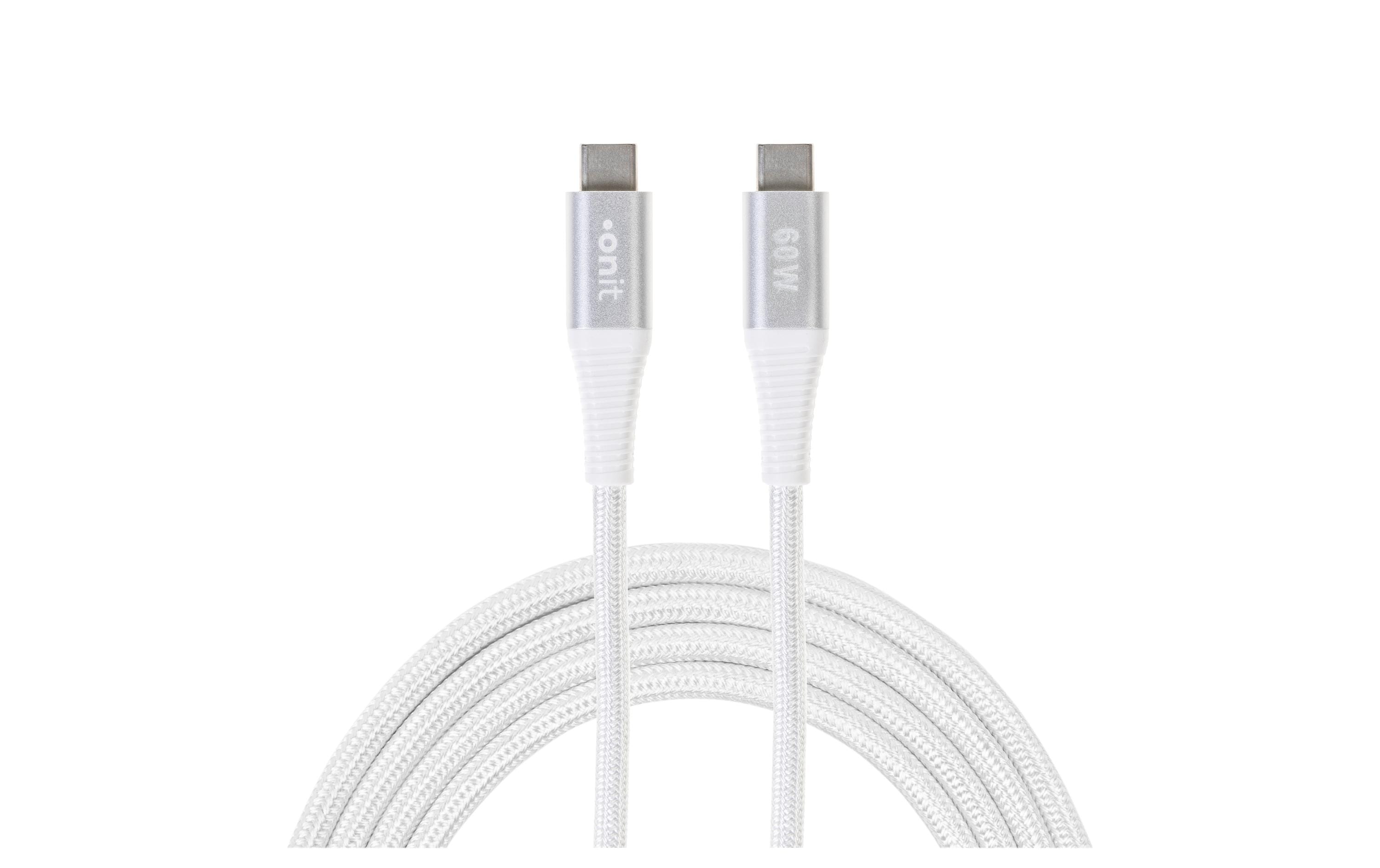 onit USB-Kabel C-C weiss 0.1m USB 3.0 / 60W / 5Gbps