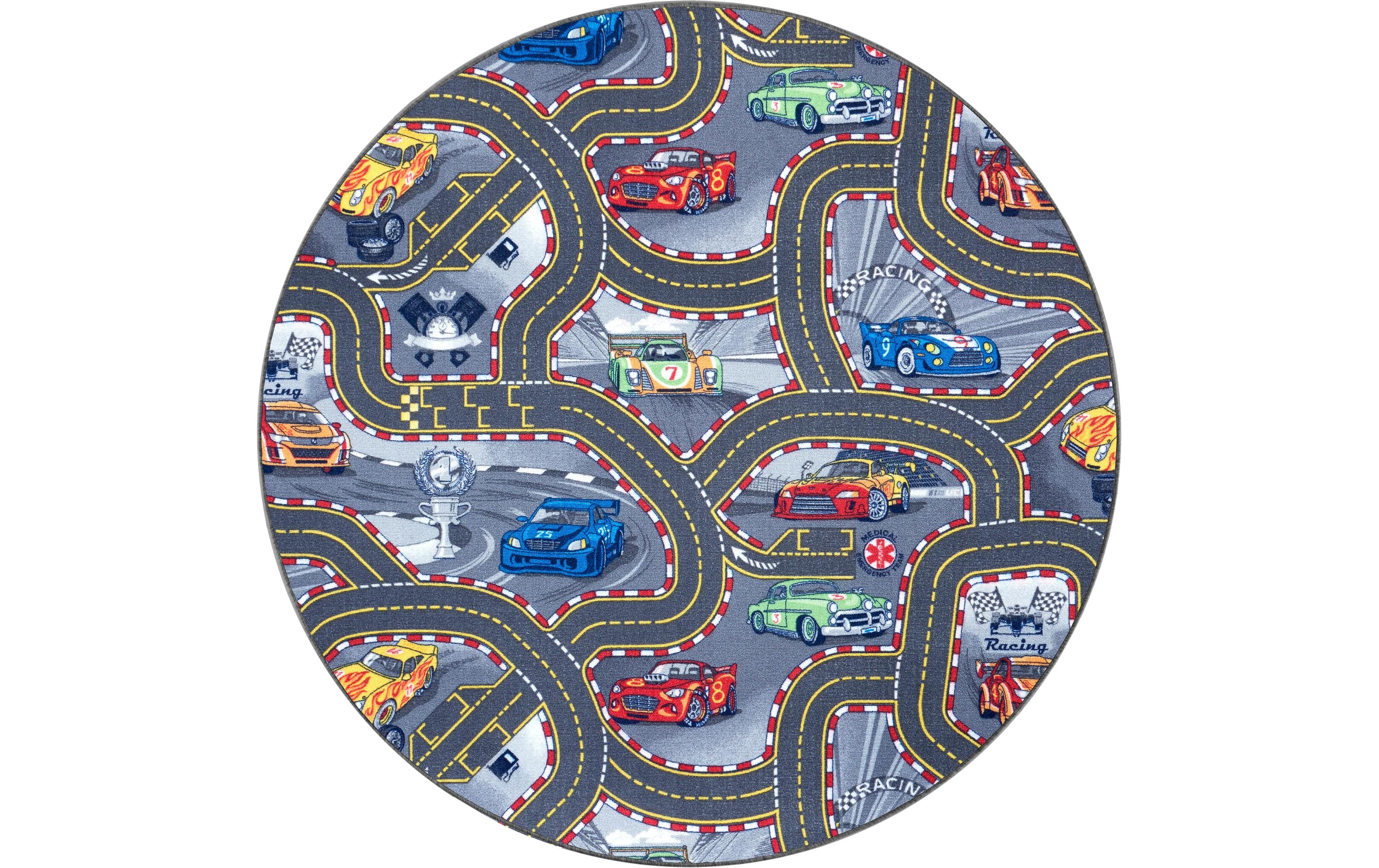 Hanse Home Kinderteppich Race Track 100% Polyamid, 133 cm, Multicolor
