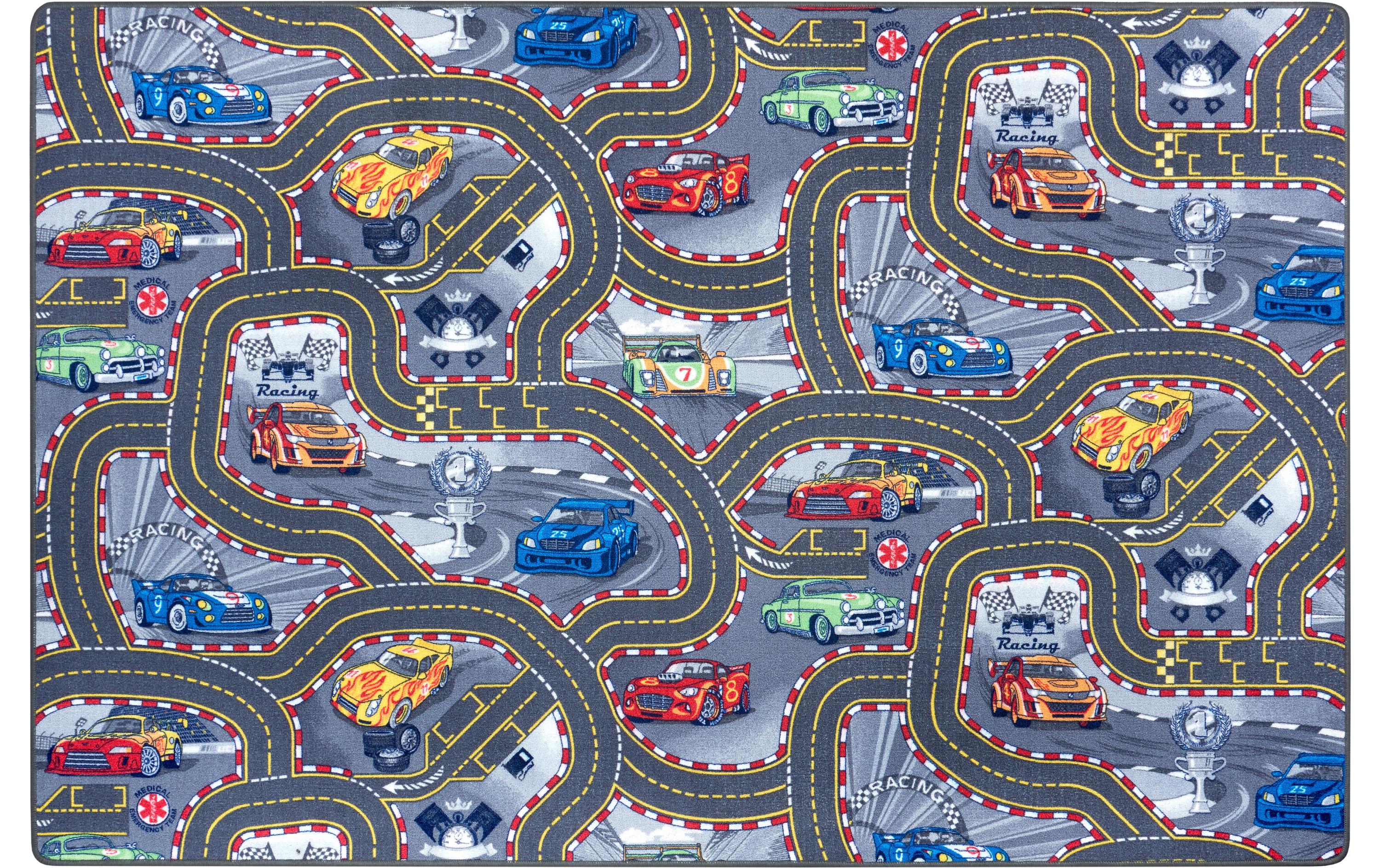 Hanse Home Kinderteppich Race Track 100% Polyamid, 160x240 cm, Multicolor