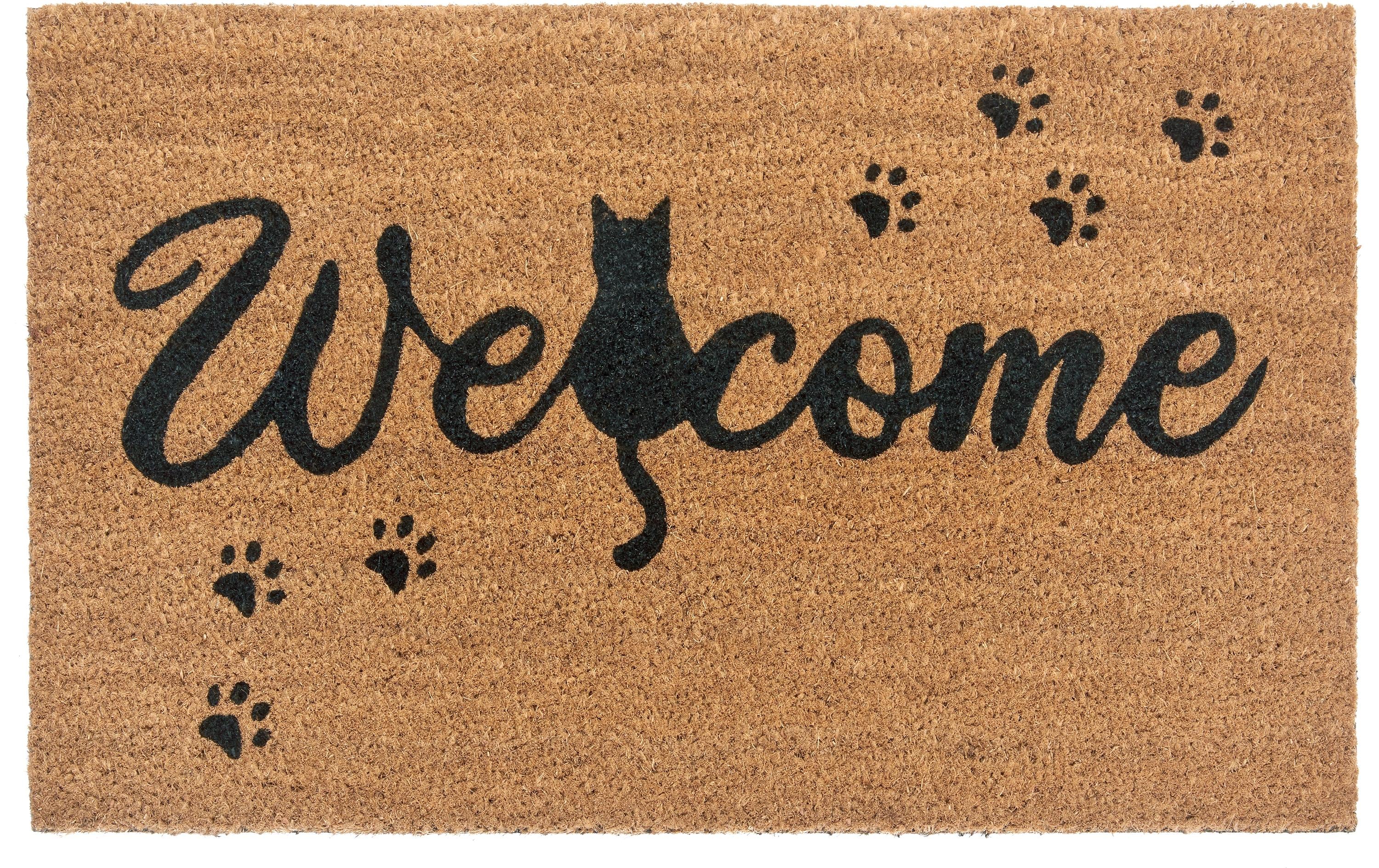 Hanse Home Fussmatte Cat Paws Kokos/Latex, 45x75cmx1.5cm