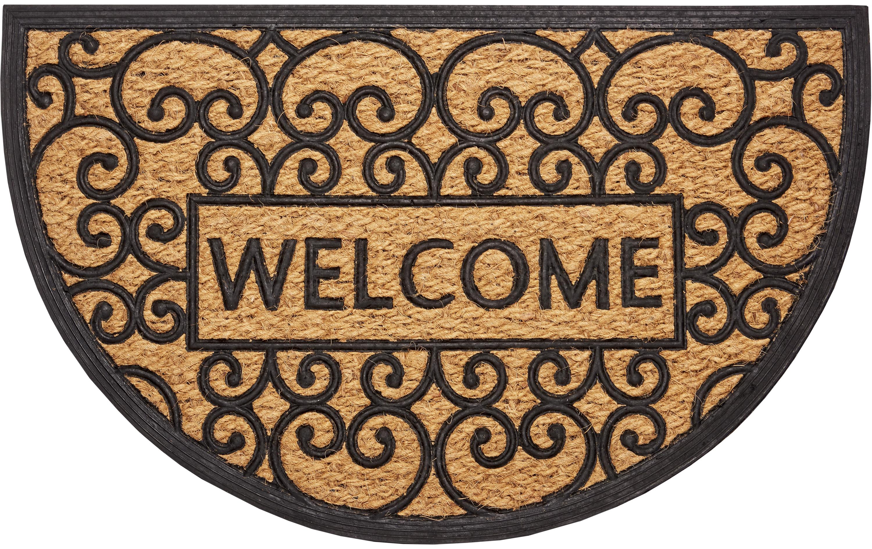 Hanse Home Fussmatte Welcome Kokos/Gummi, 45x75cmx0.8cm
