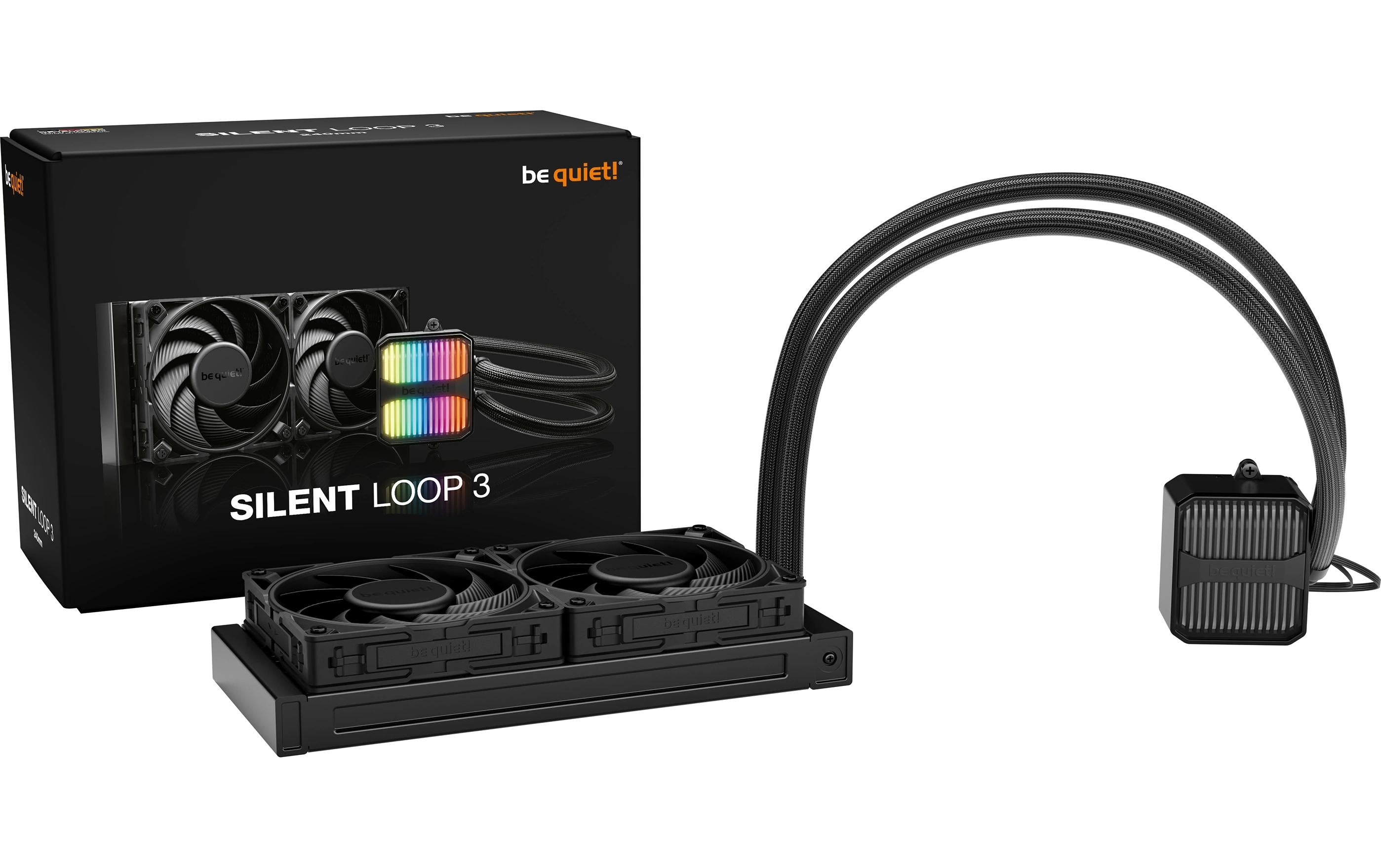 Wasserkühler be quiet! silent Loop 3 240mm kompatibel zu Intel/AMD, 2x 120mm Radiator