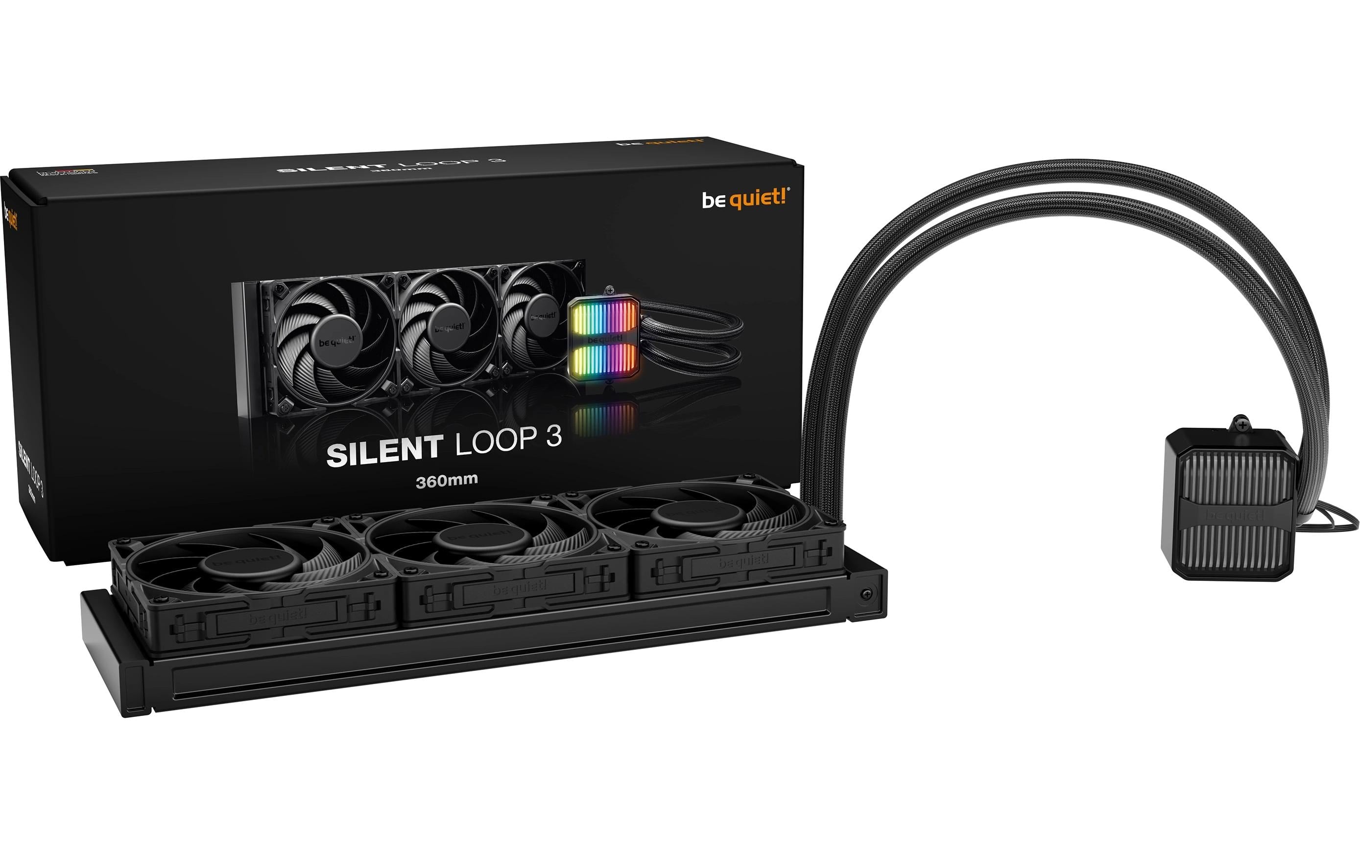 Wasserkühler be quiet! silent Loop 3 360mm kompatibel zu Intel/AMD, 3x 120mm Radiator