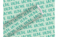 B+C Geschenkpapier 2mx70cm Lebe, Liebe türkis