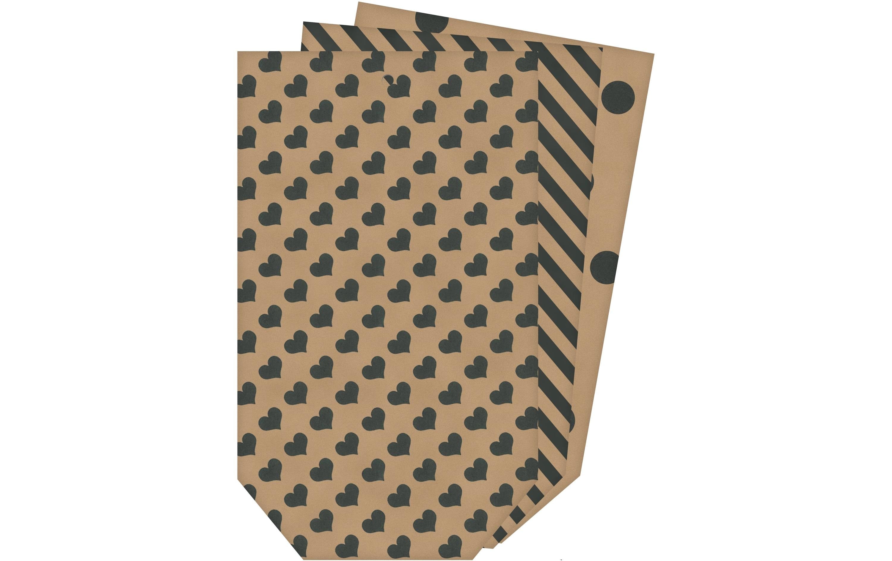B+C Tüten Kraftpapier Stripes, 16x26cm, 10 Stück