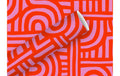 B+C Geschenkpapier 2mx70cm By Nature Labyrinth rot