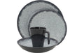 Geschirrset Rock Melamine 16-teilig anthrazit