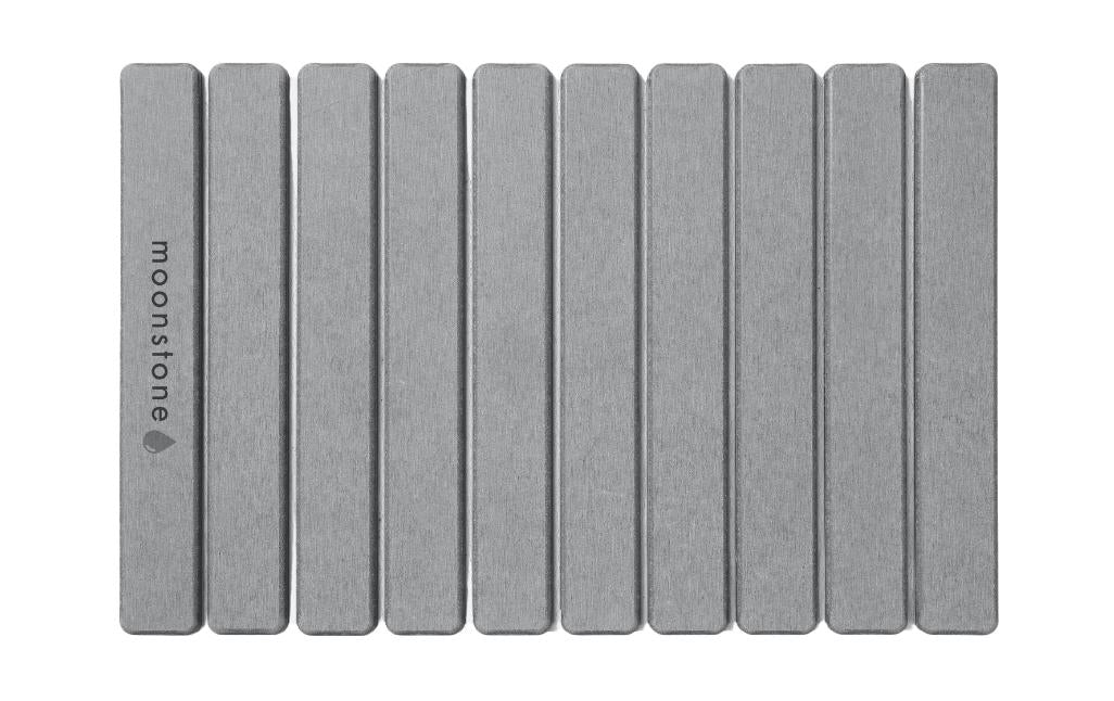 Moonstone Badematte Melipa dunkgrau Kieselgur, 60 cm x 36 cm x 0.9 cm