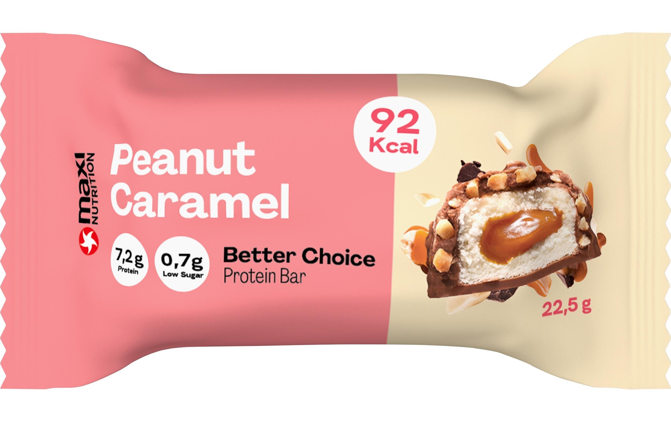 Maxi Nutrition Better Choice Proteinriegel Peanut Caramel, 15x 23g
