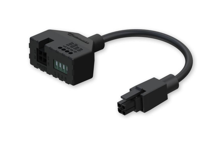 Teltonika PR5MEC21: Stromadapterkabel,10cm 4Pin, Terminal Block mit I/O Access