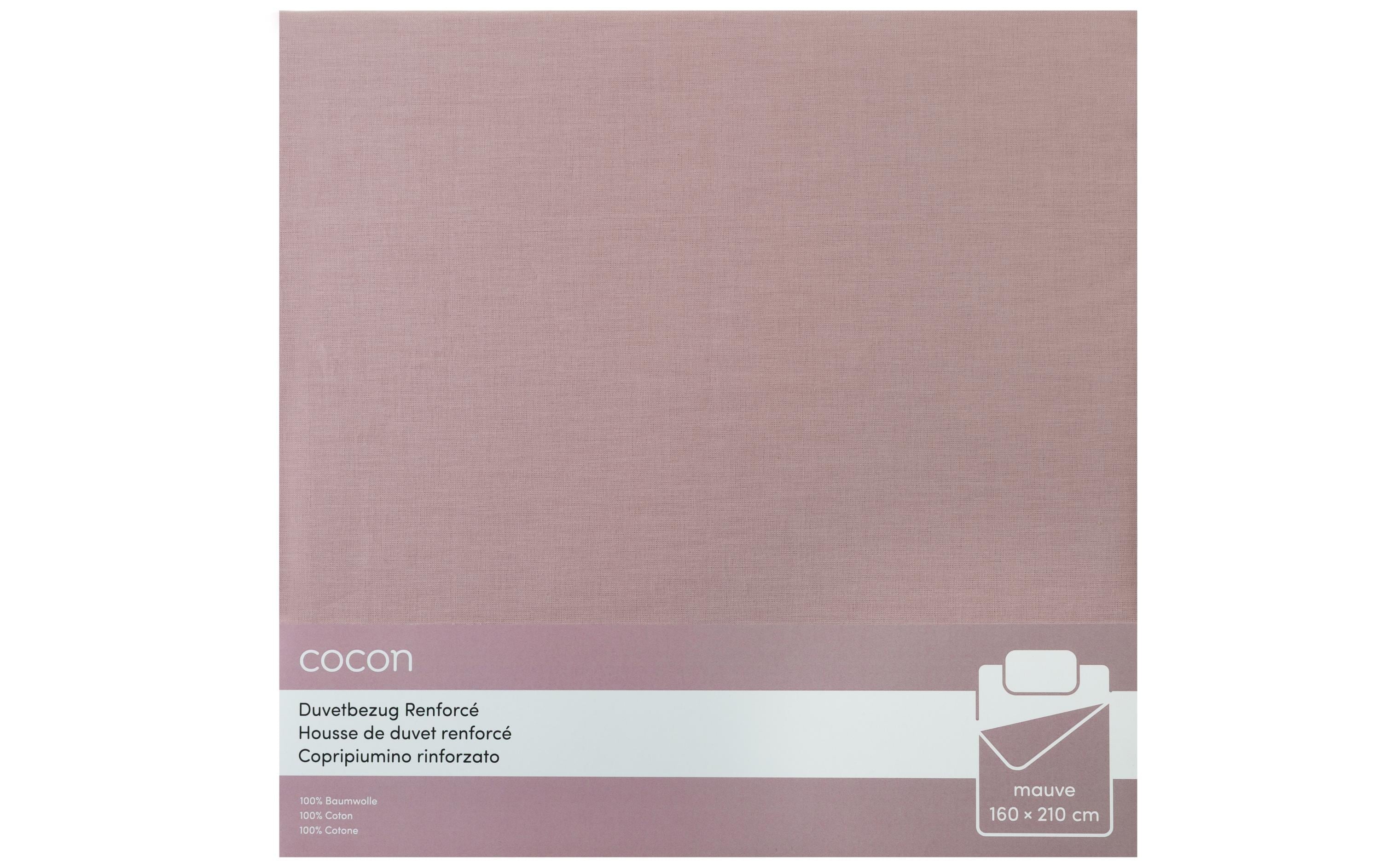 COCON Duvetbezug Renforcé 160x210 cm, mauve