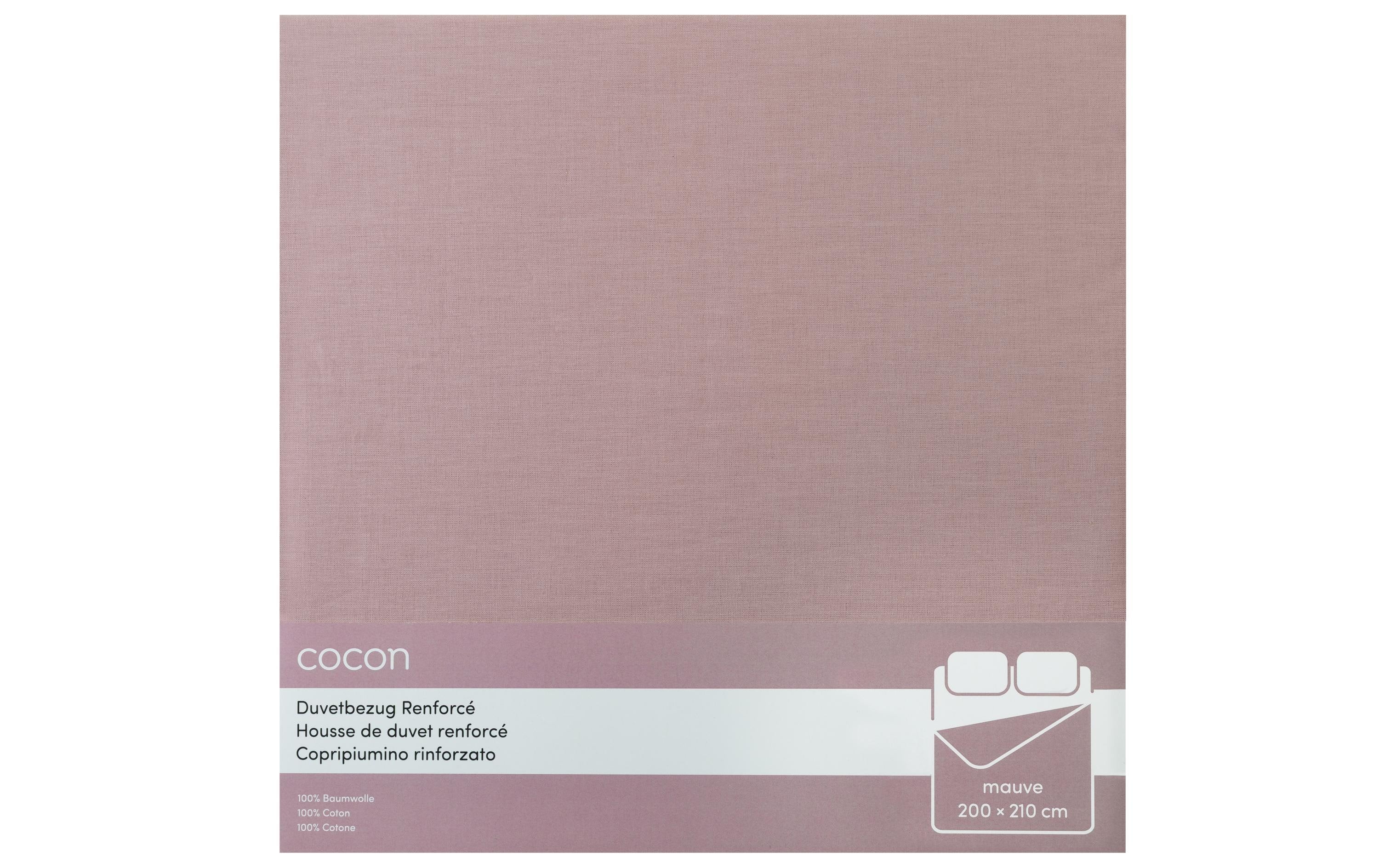 COCON Duvetbezug Renforcé 200x210 cm, mauve