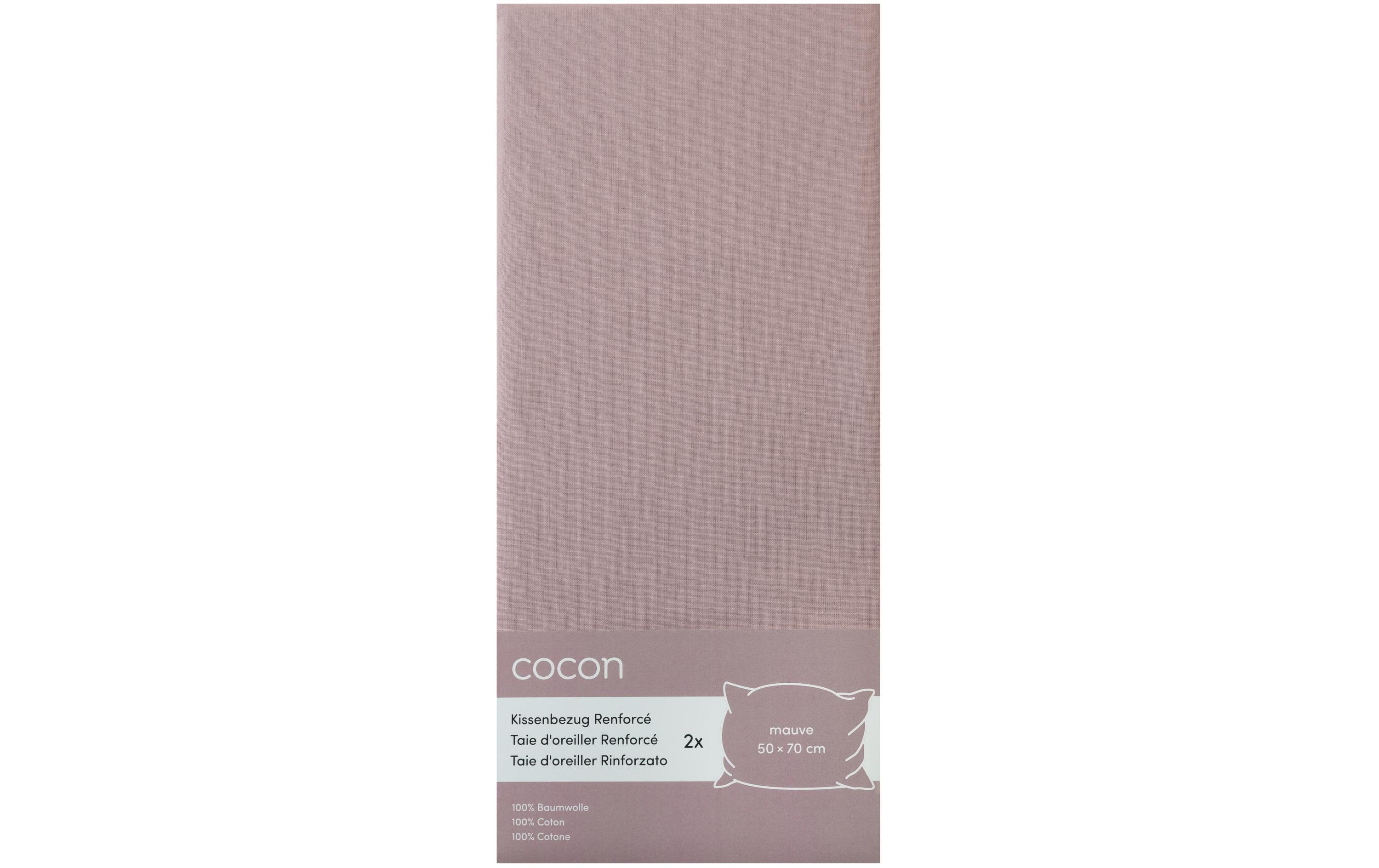 COCON Kissenbezug Renforcé 2 Stk., 50x70 cm, mauve
