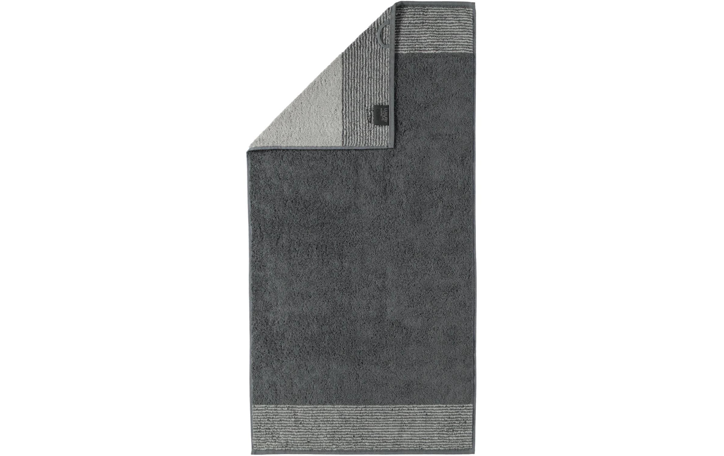 Cawö Duschtuch Two Tone 100% Baumwolle, 80x150cm, Schiefer
