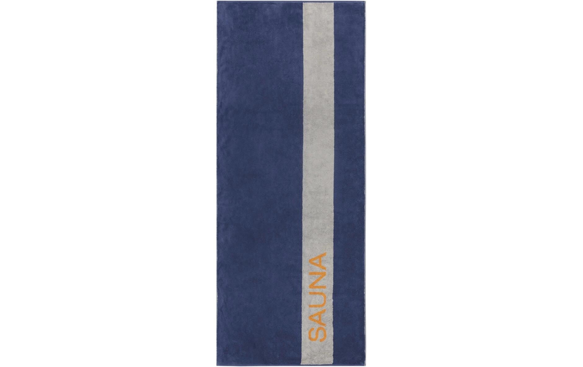 Cawö Saunatuch SAUNA 100% Baumwolle, 80x200cm, Navy