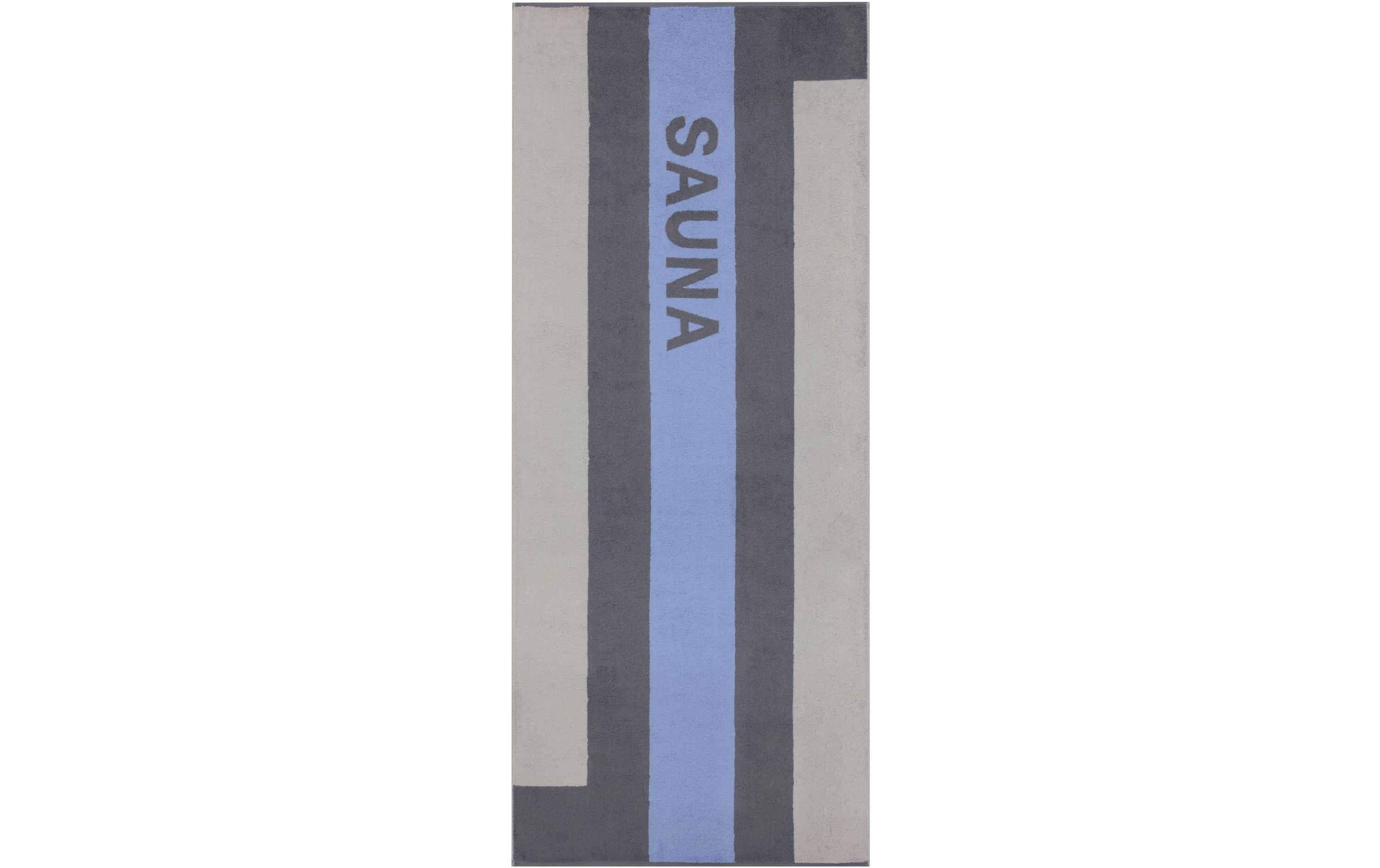 Cawö Saunatuch Sauna 100% Baumwolle, 80x200cm, Sky