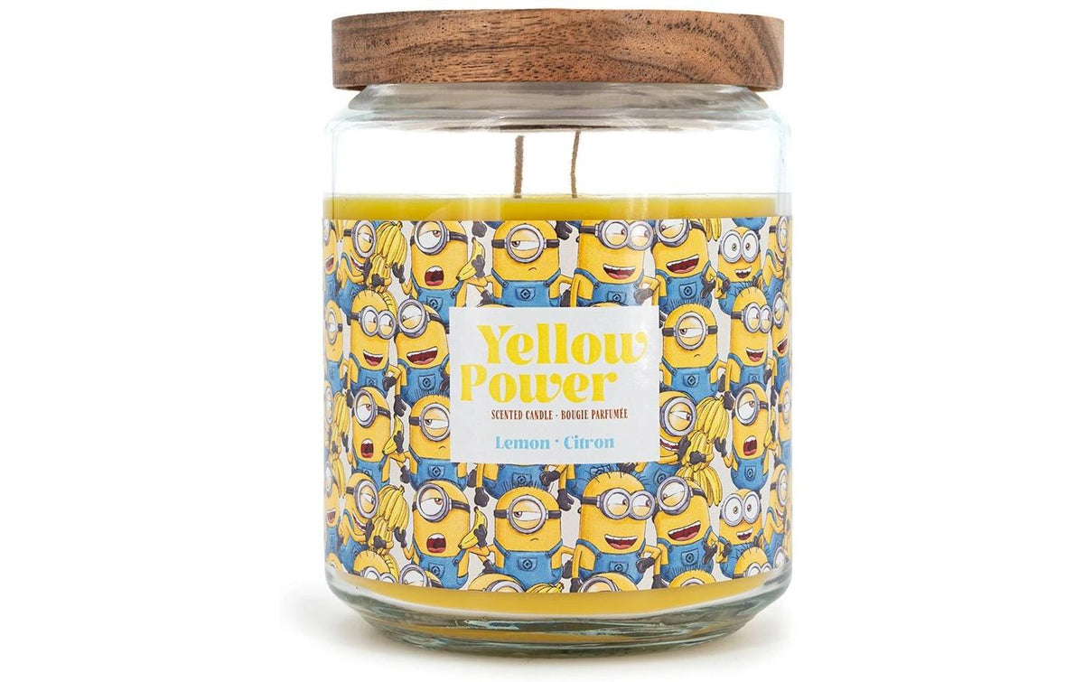 balthasar Duftkerze Minions Yellow Power 12.5x10cm (HxD),Brenndauer 80h, 510g,2Docht