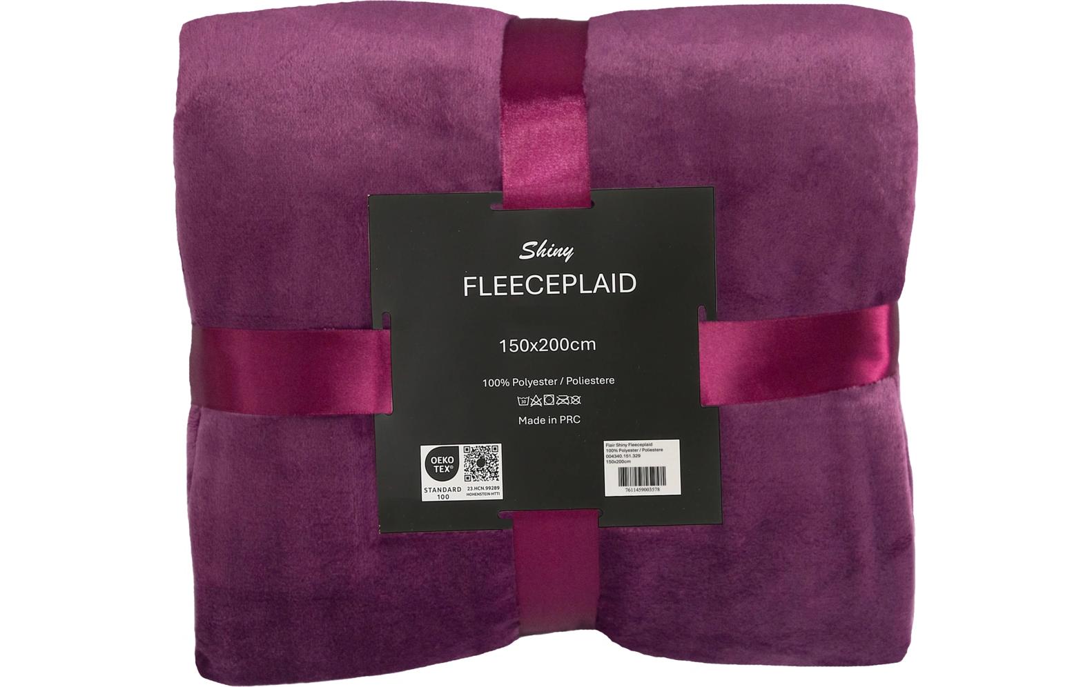 Flair Flanelldecke Shiny 150x200 Brombeer 100% Polyester