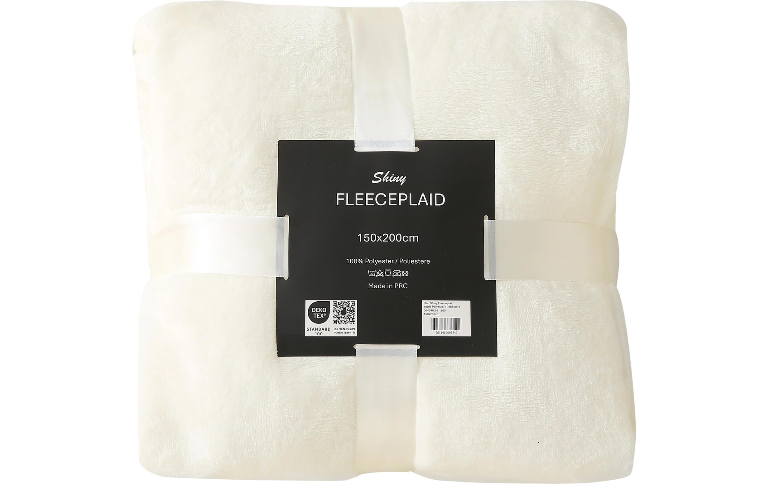 Flair Flanelldecke Shiny 150x200 Weiss 100% Polyester