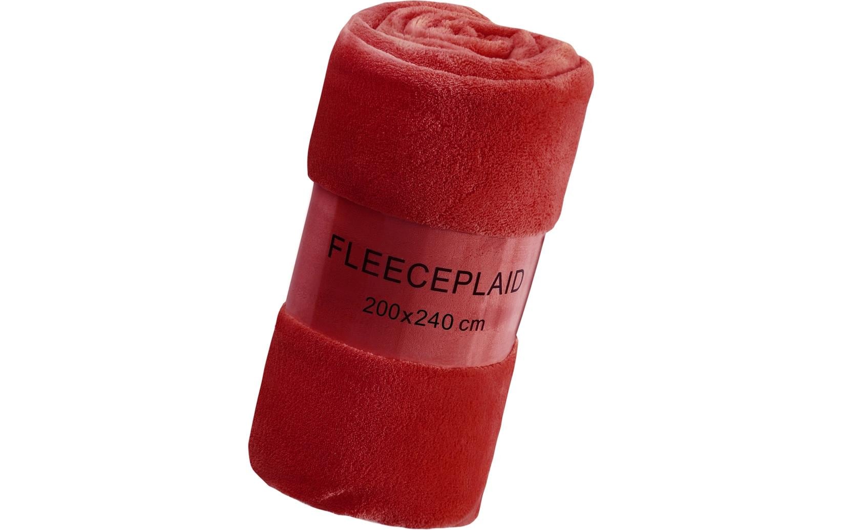Flair Fleecedecke Coral 200x240 Chili 100% Polyester
