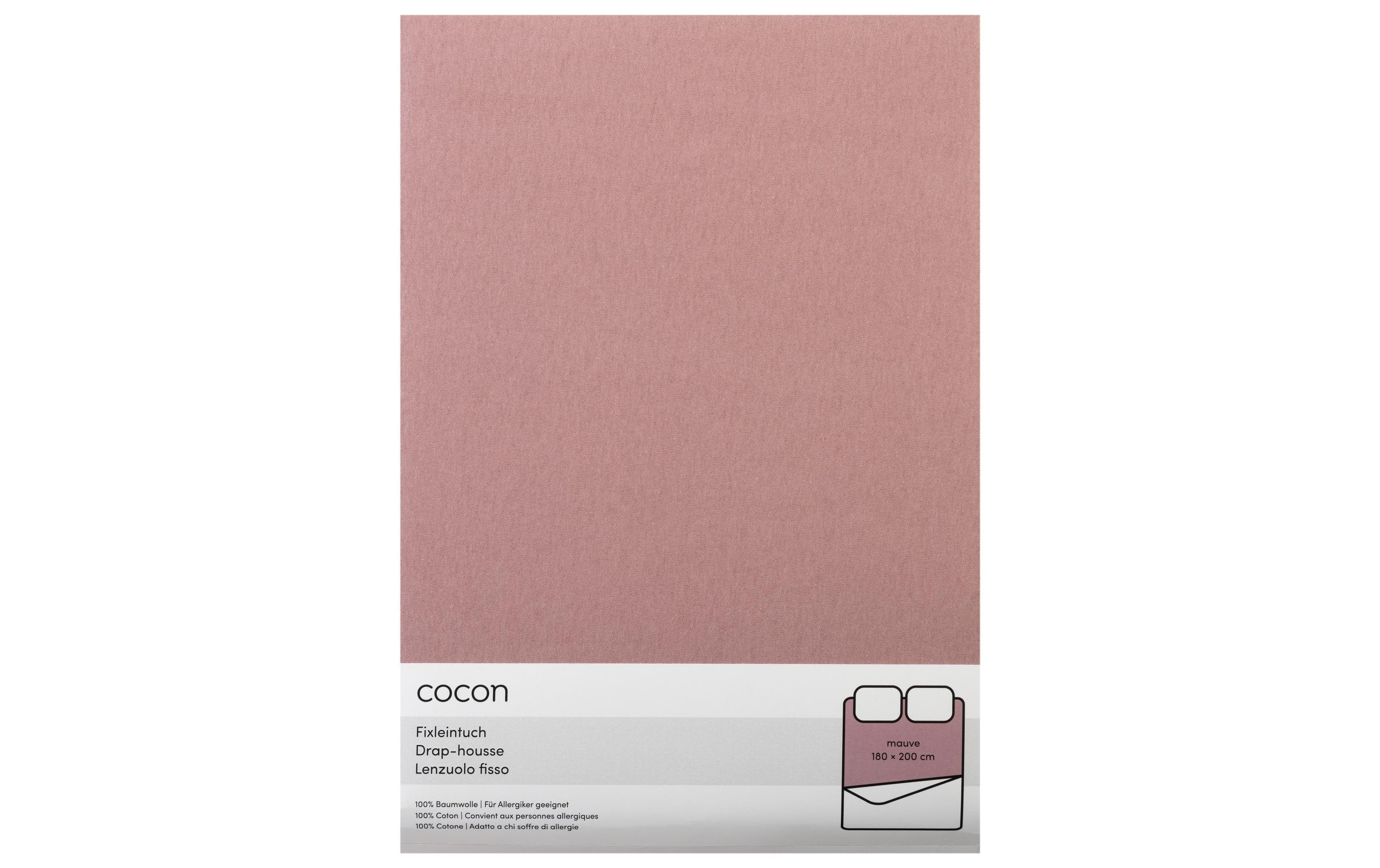 COCON Fixleintuch mauve 180/200x200