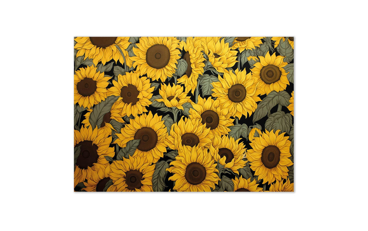 Trendform Papiertischset Sunflowers Papier, 42x29.7, Abreissblock à 4x12 Stk.