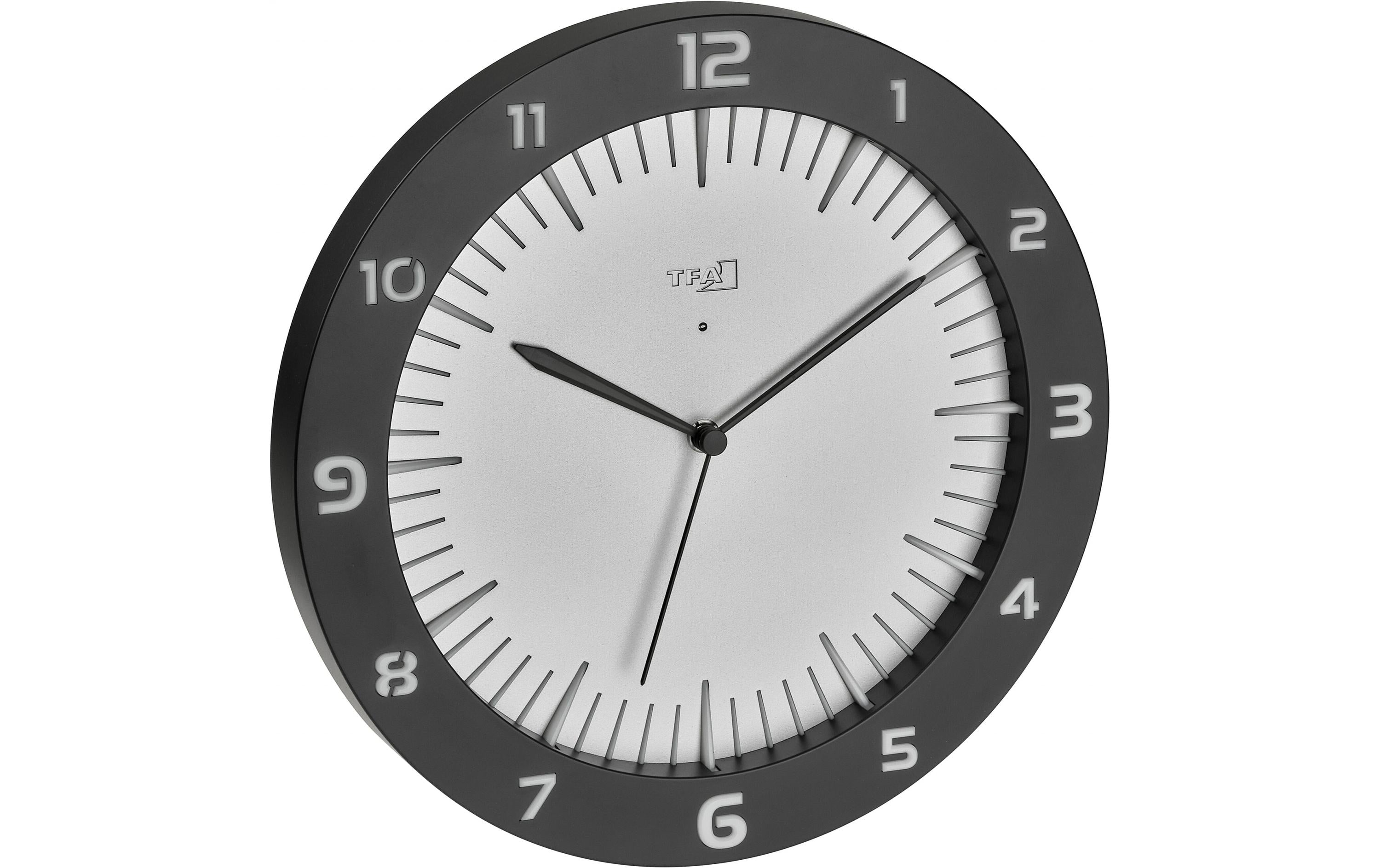 TFA Funkwanduhr LUMOCLOCK mit farbiger Beleuchtung