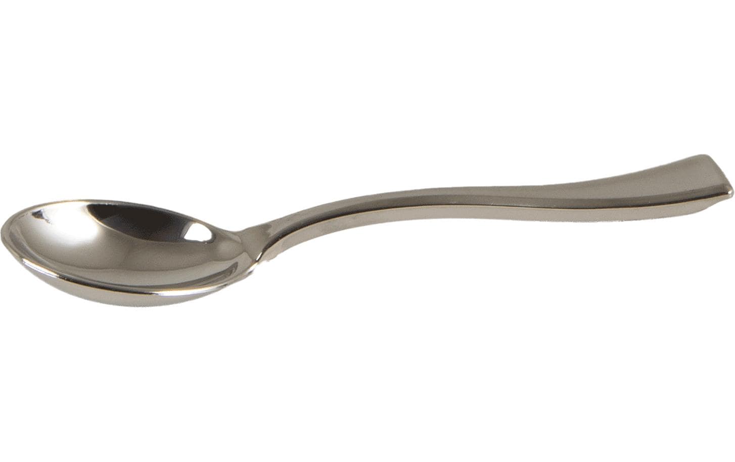 Elco Kaffeelöffel Mini Metallic, 100 Stück Silber, Kunststoff, 10 cm