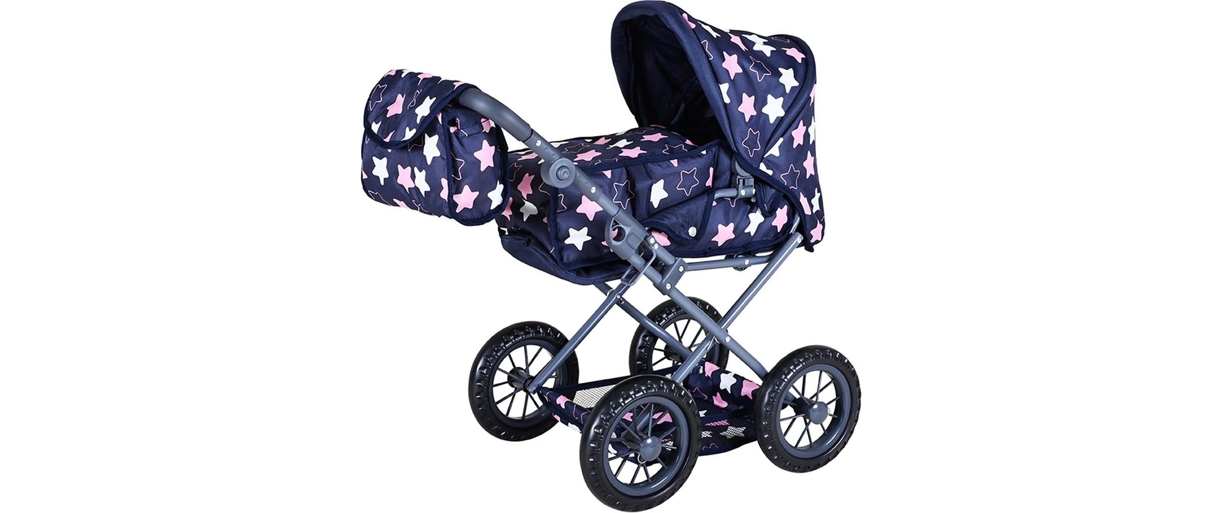 Puppenwagen Ruby star blue pink