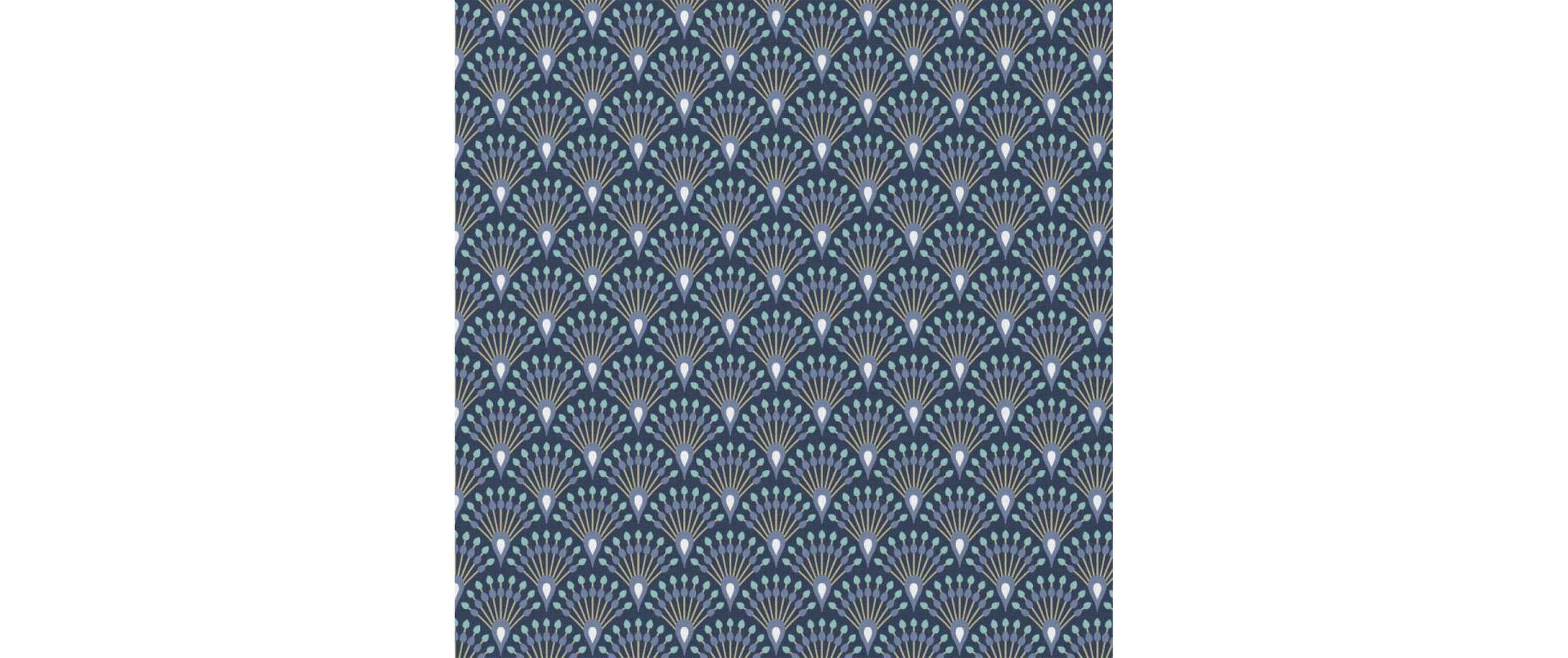 Stoff Ginza mitternacht / indigo 100 x 150 cm, 100 % CO