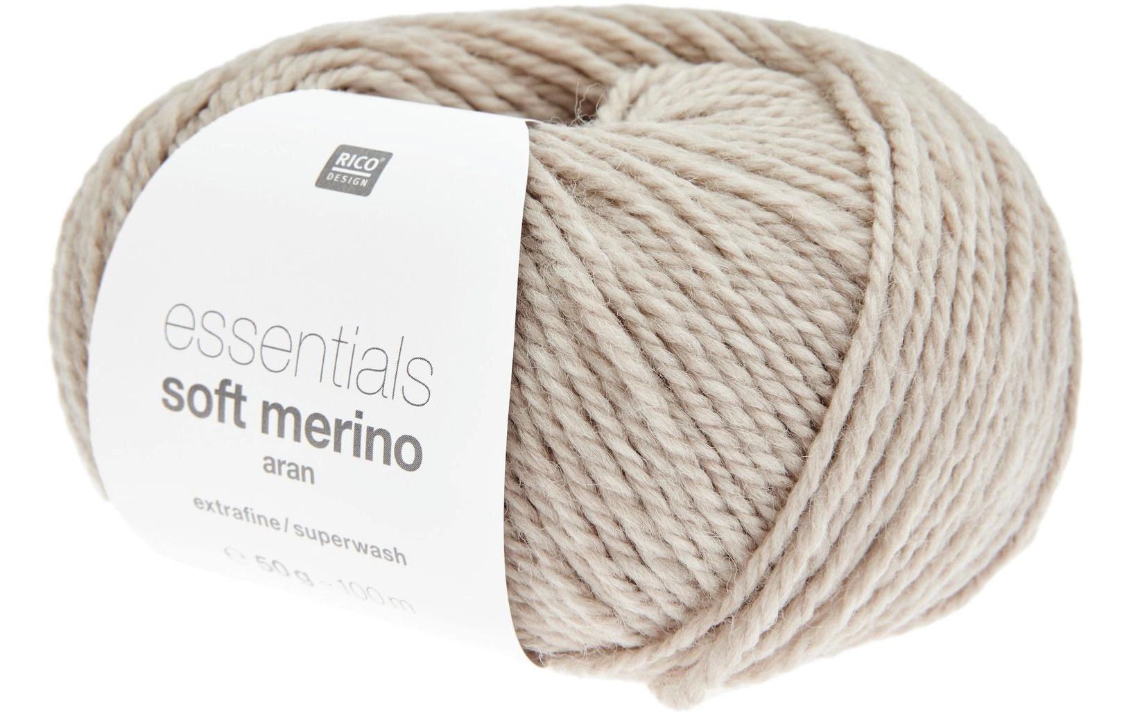 Rico Essentials Soft Merino Aran camel-melange, 50 g, 100 m, 100 % WV